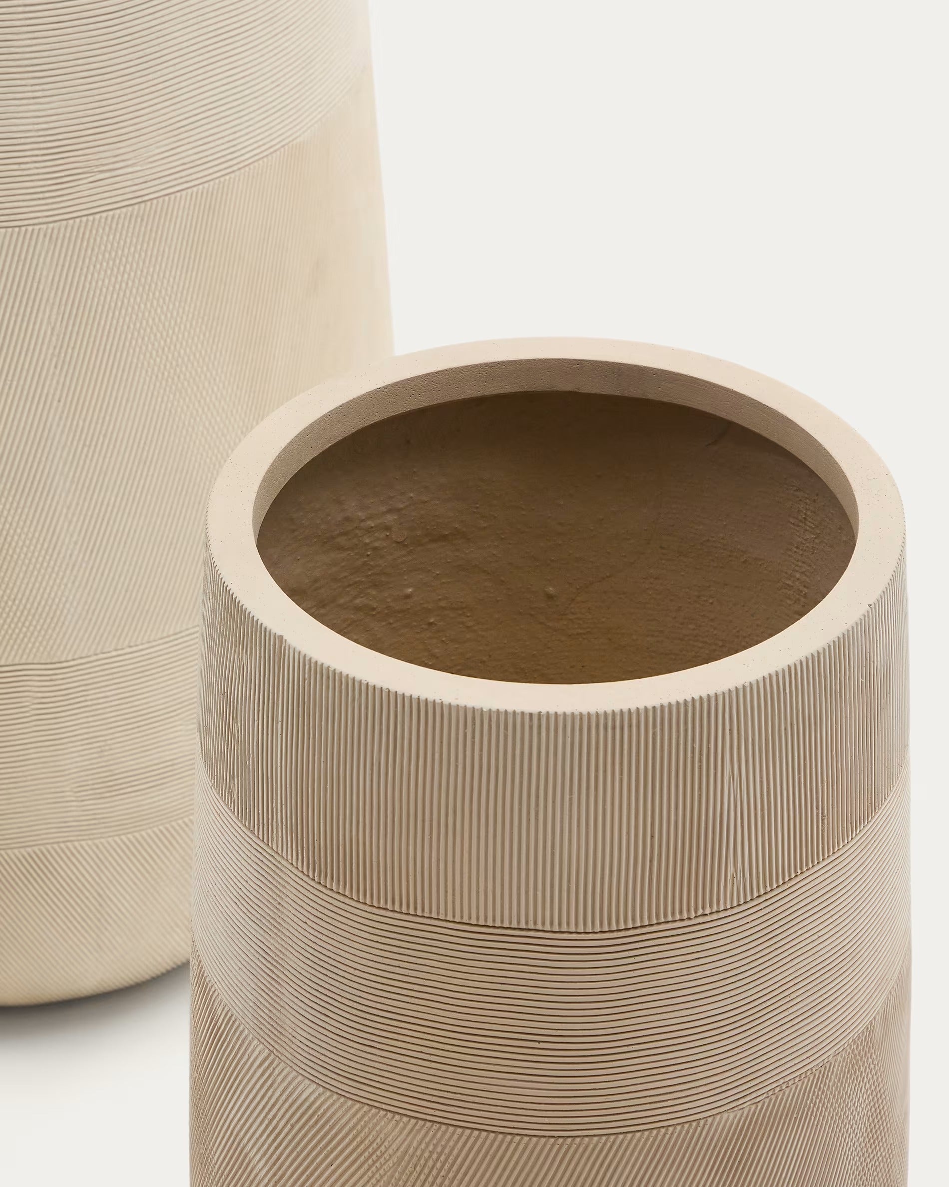 TIVAL beige Policement Blumentopf-Set 
