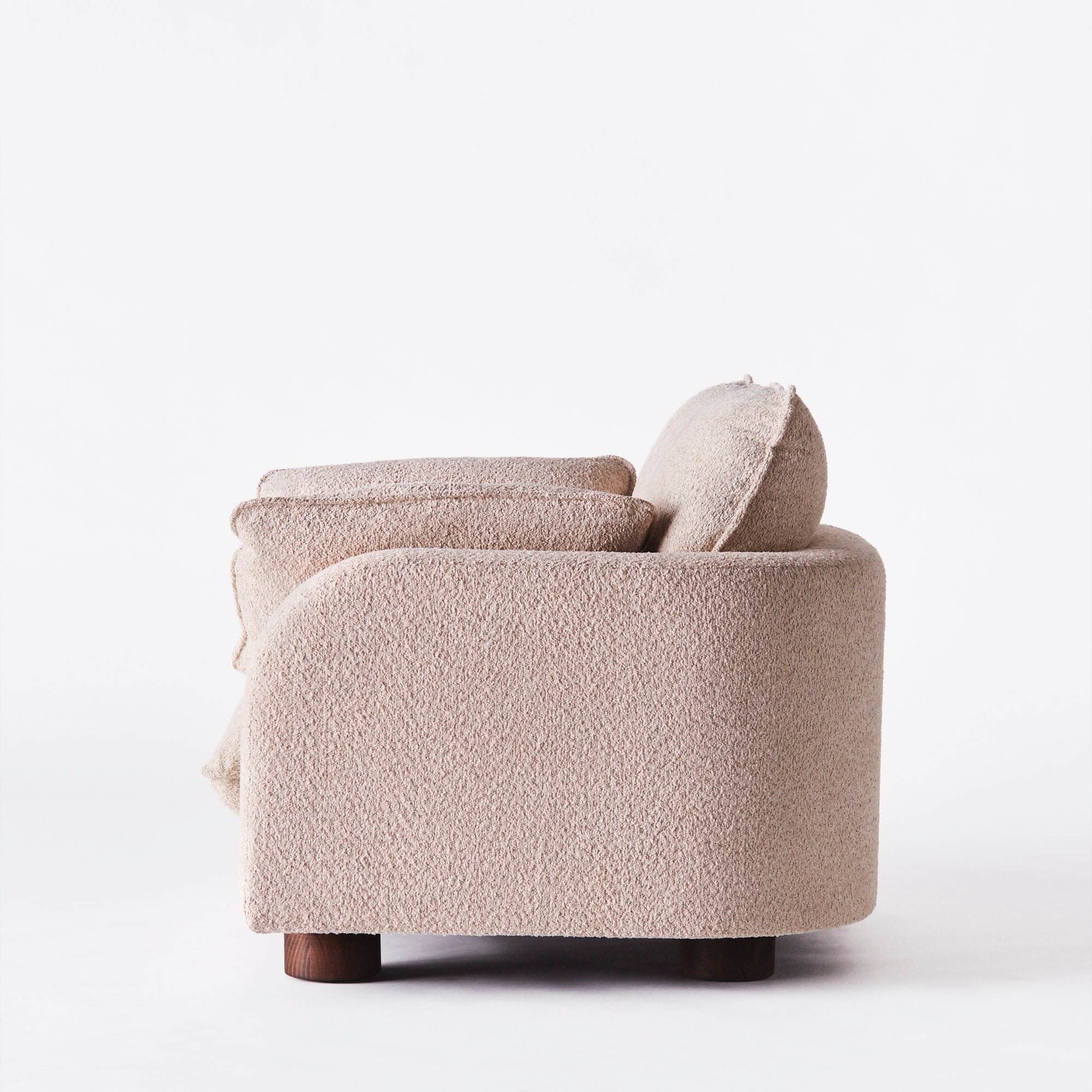 MILES Beige Boucle Armchair