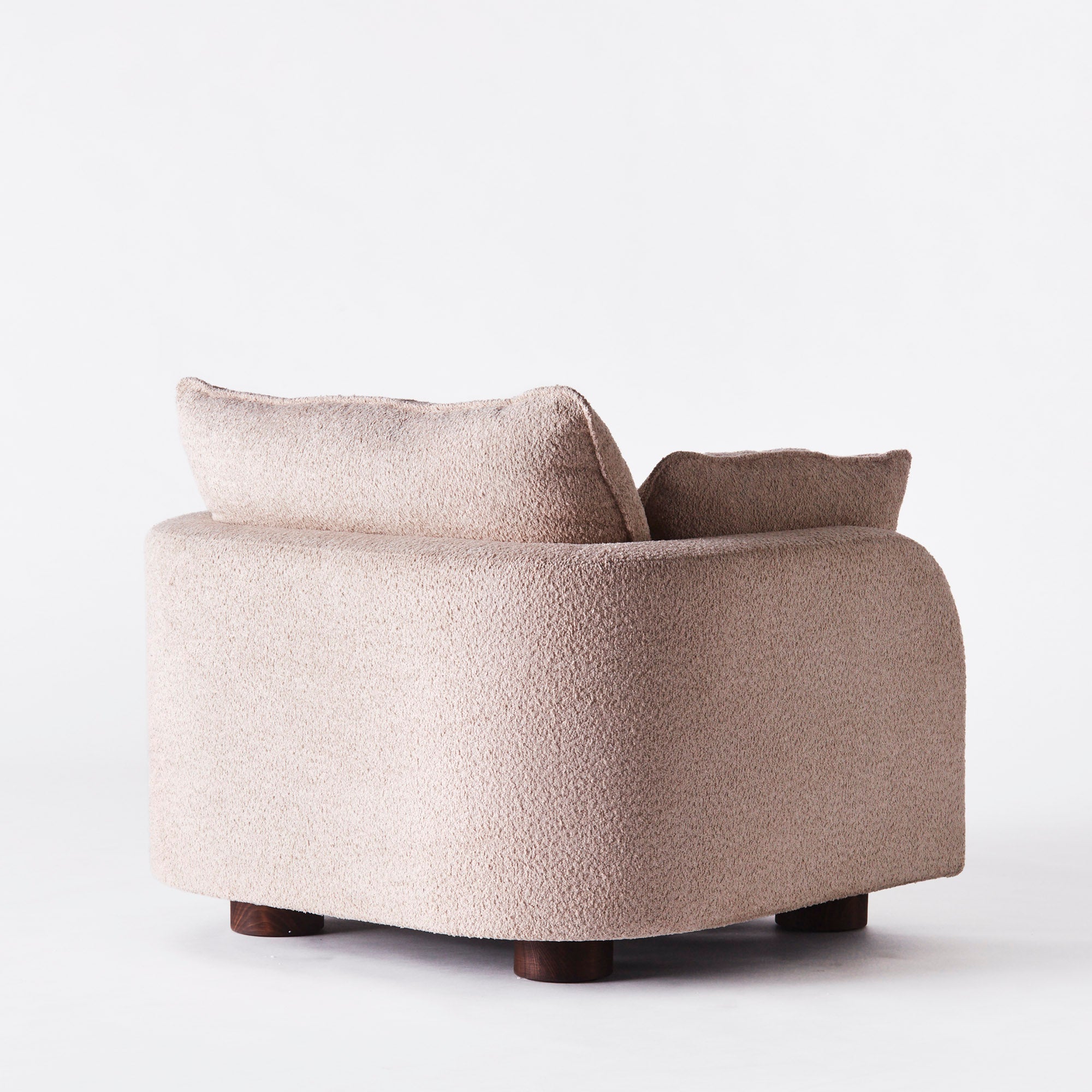 MILES Beige Boucle Armchair