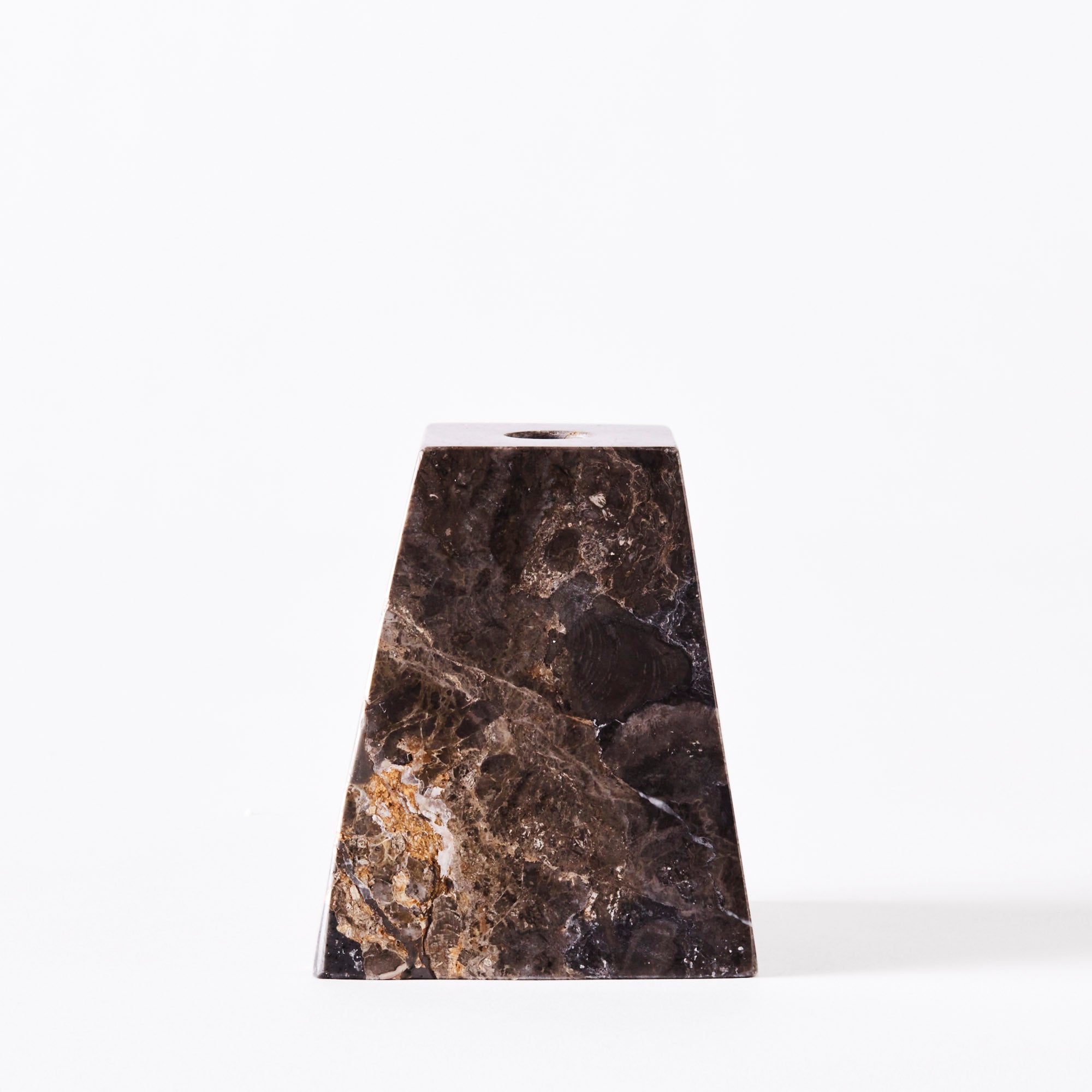 PYRAMID Candle Holder Set Gray Marble