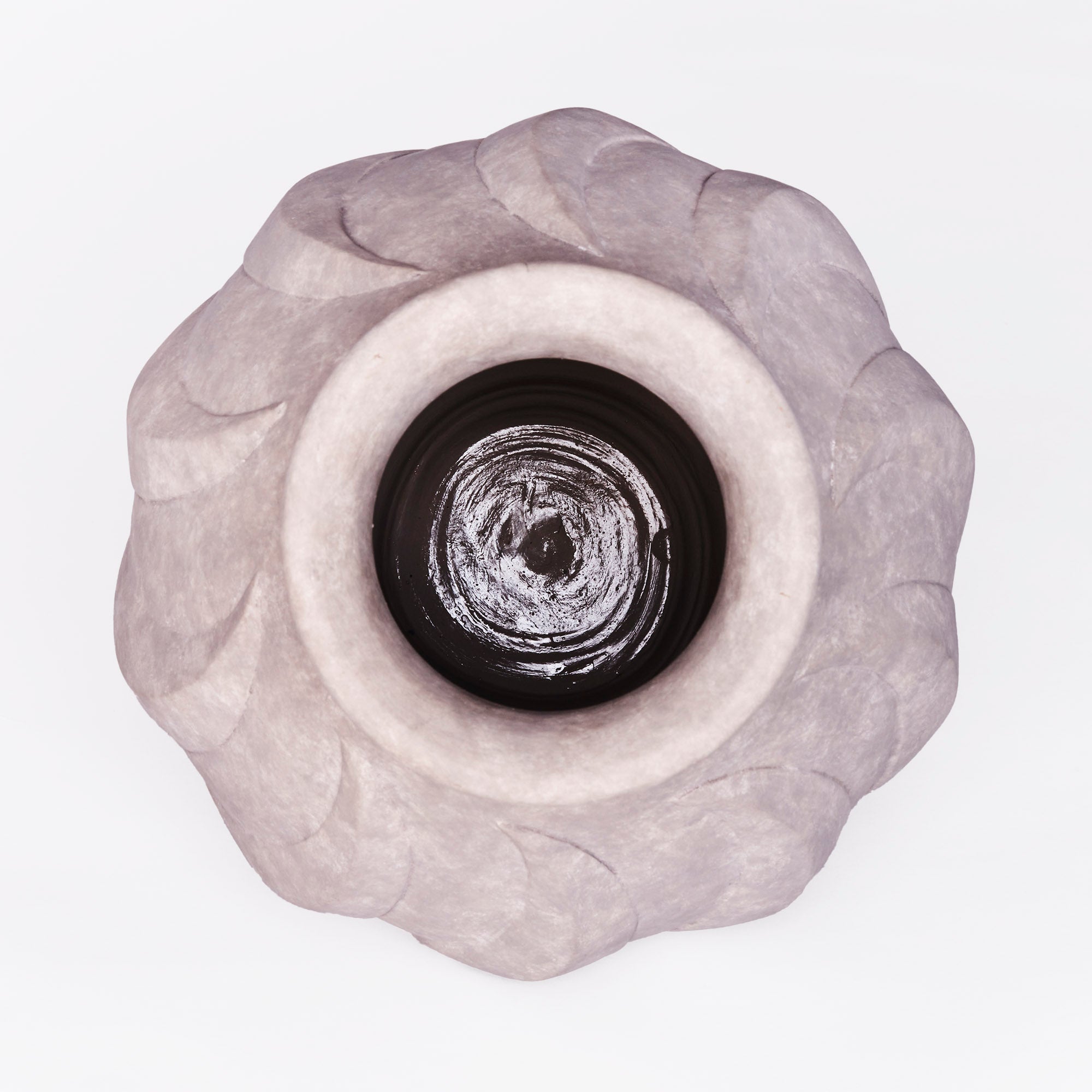 Vase SWIRL graue Keramik