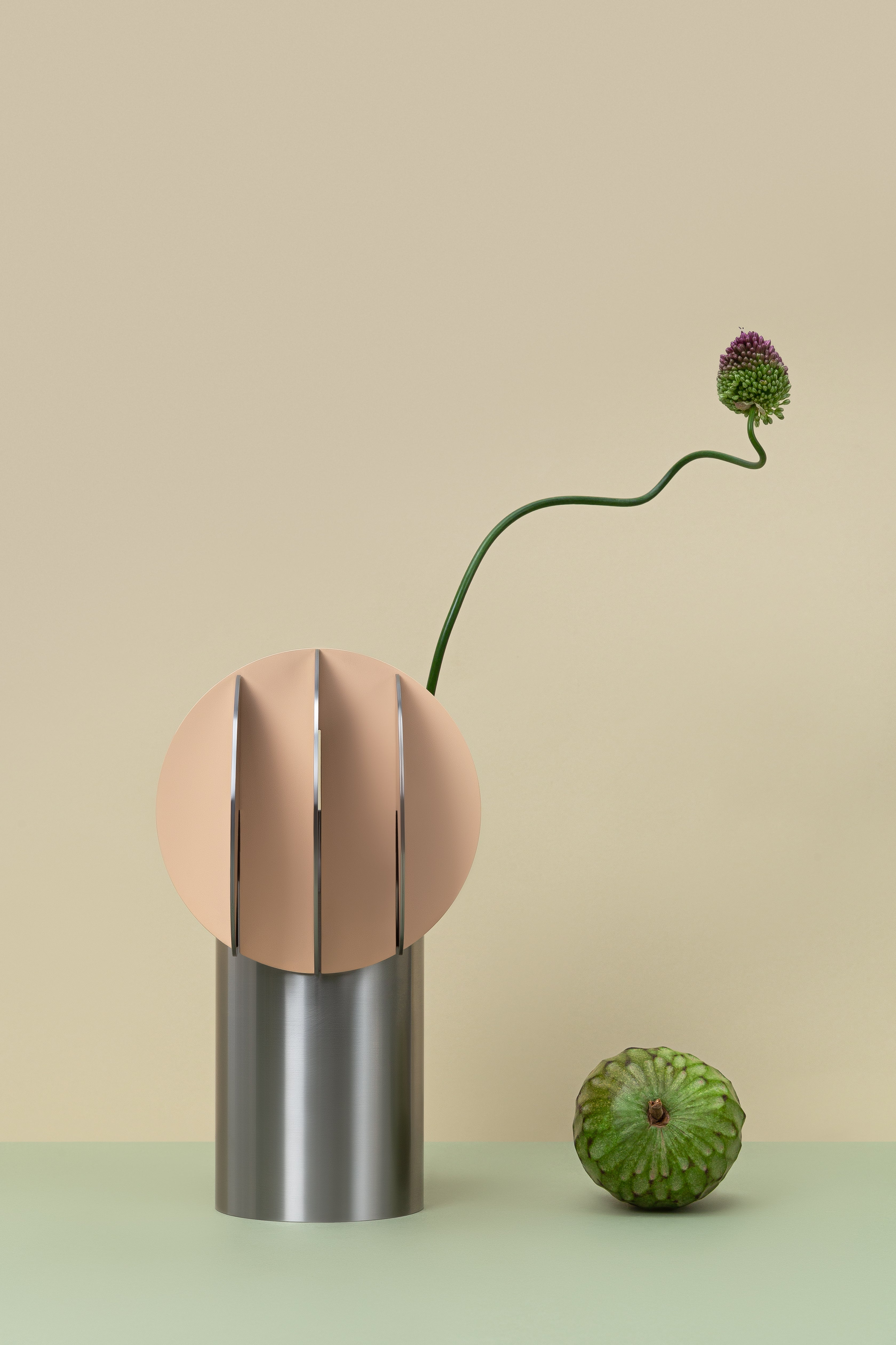Wazon DELAUNAY aus Stahl in pudrigem Rosa