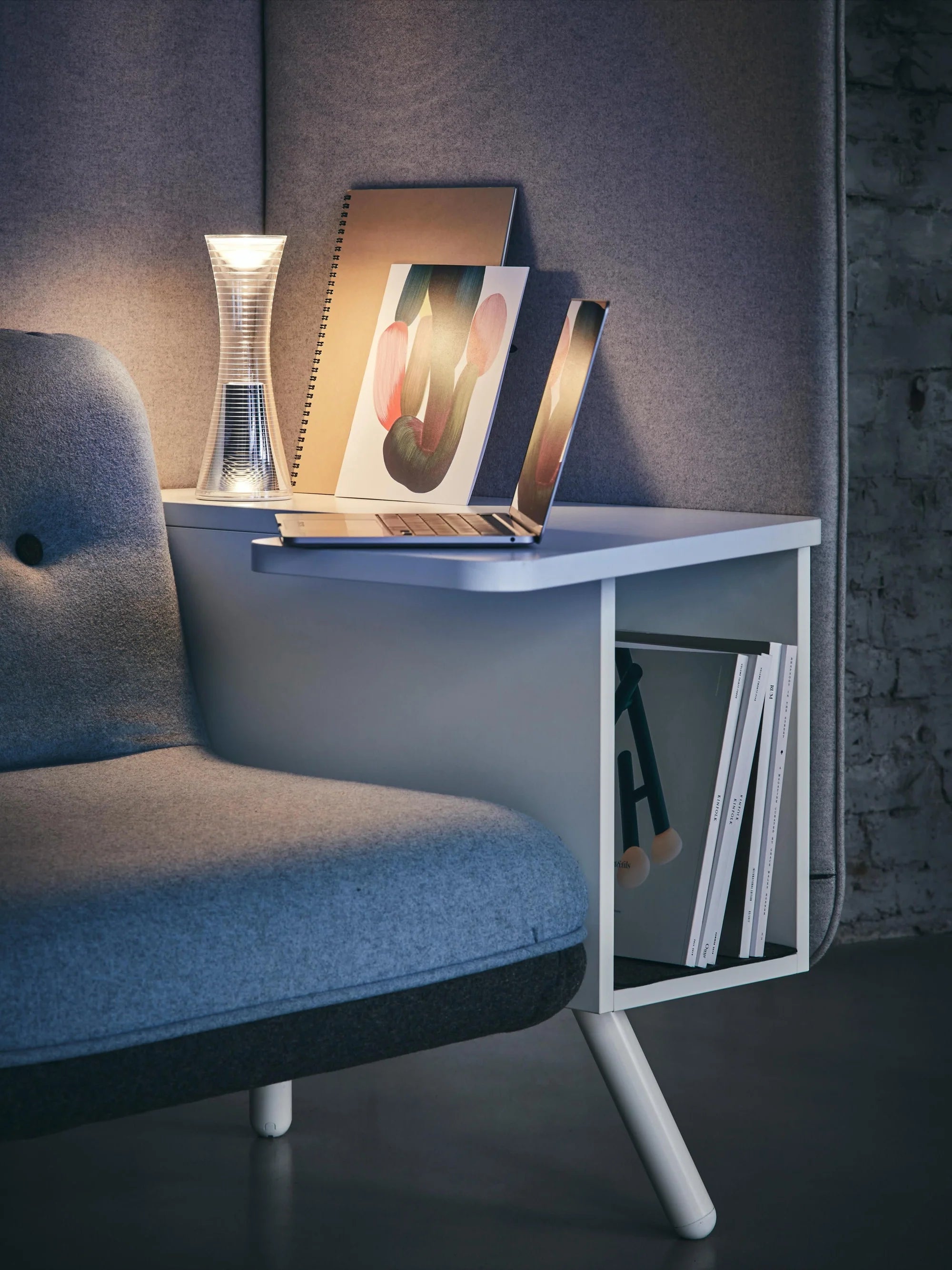 Portable Lamp COMR TOGETHER transparent with silver