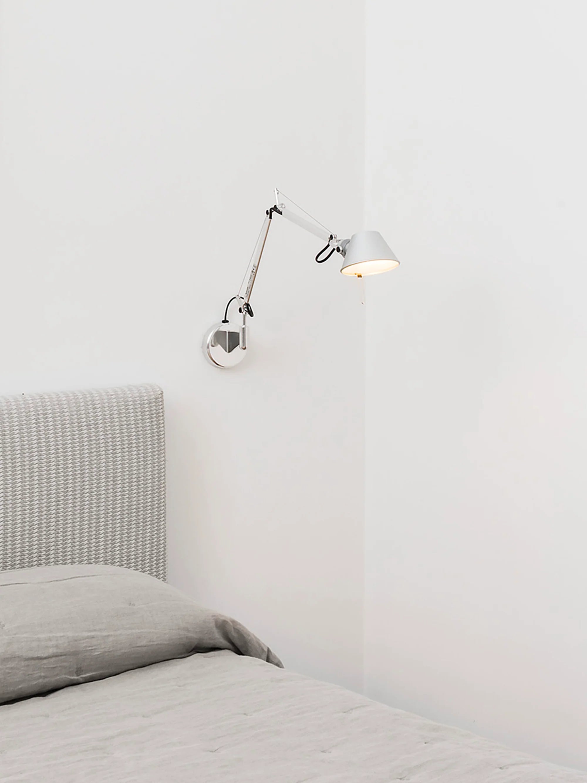 Verstellbare Wandleuchte mit Arm TOLOMEO MICRO mattes Aluminium