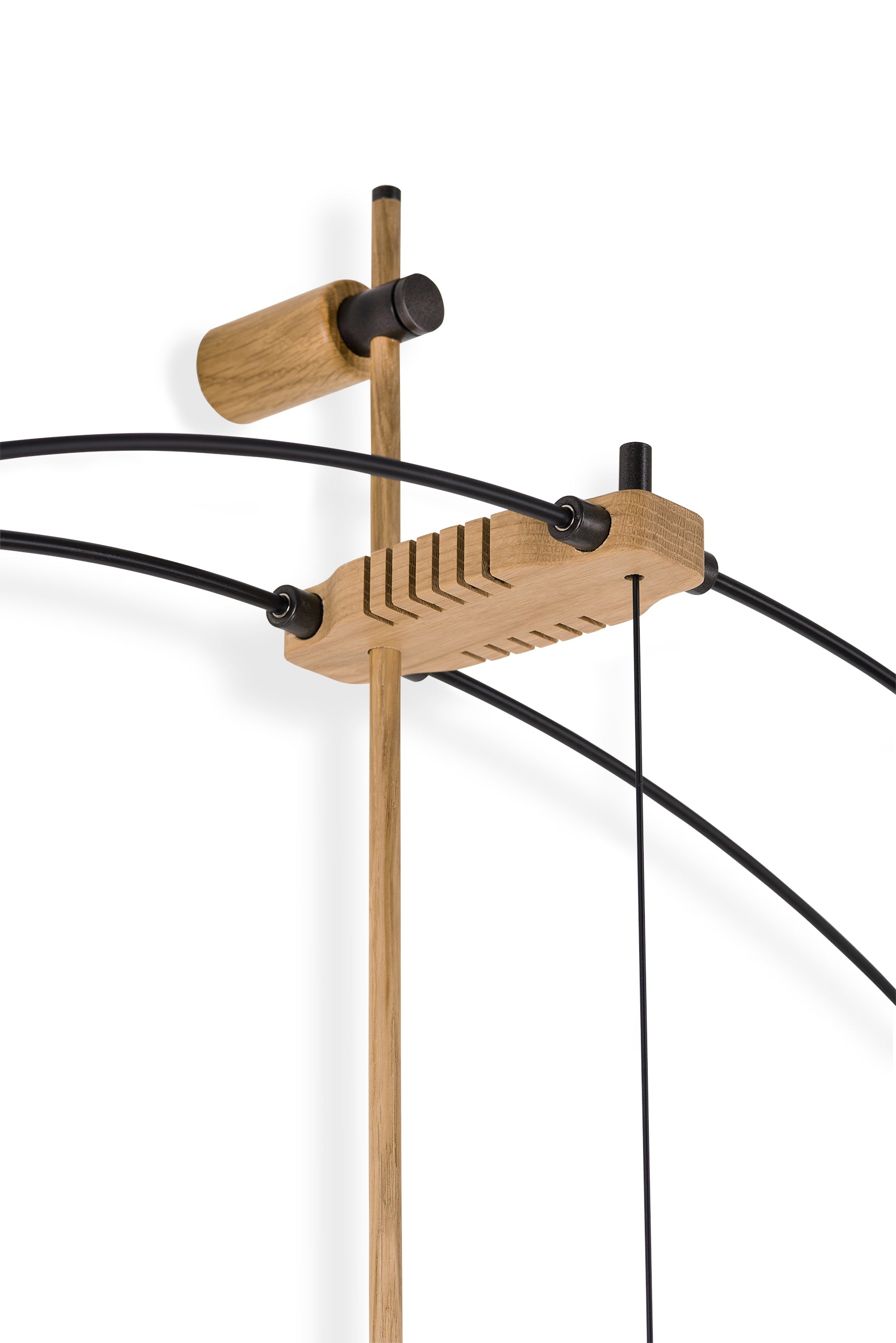 Wanduhr DELMORI PREMIUM aus Eichenholz mit Schwarz