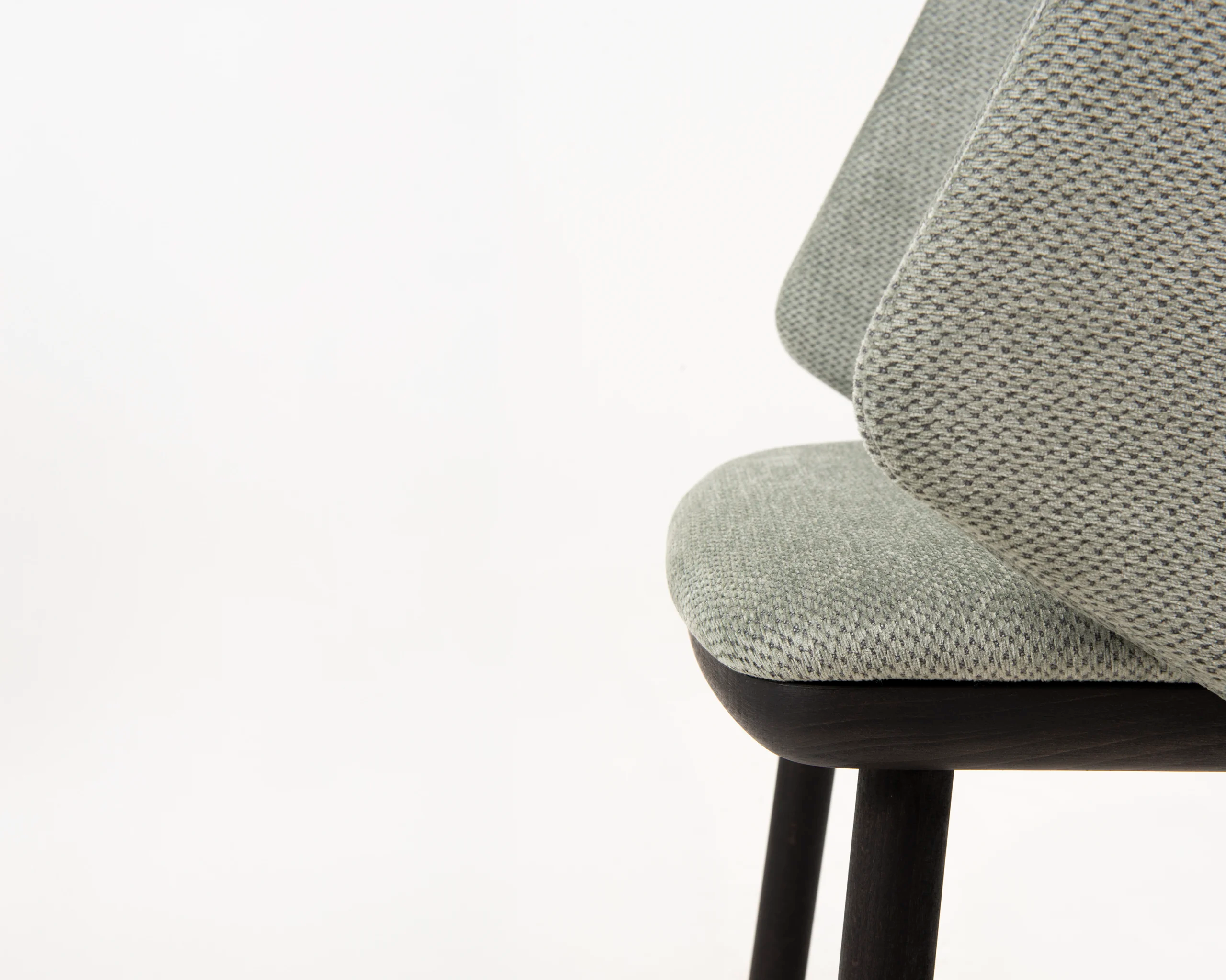 IKKOKU II Upholstered Chair with Wooden Base