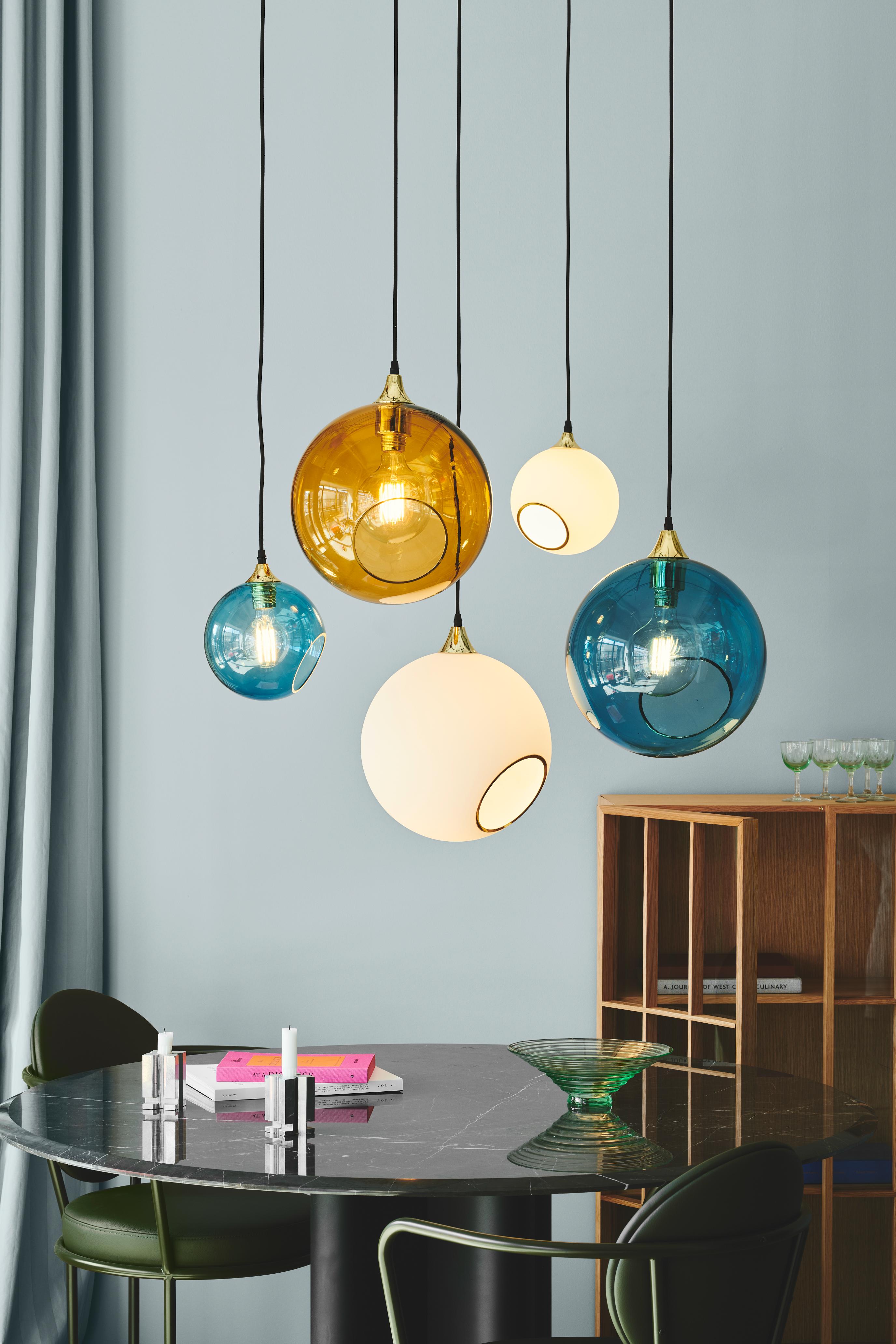 BALLROOM pendant lamp white with gold finish