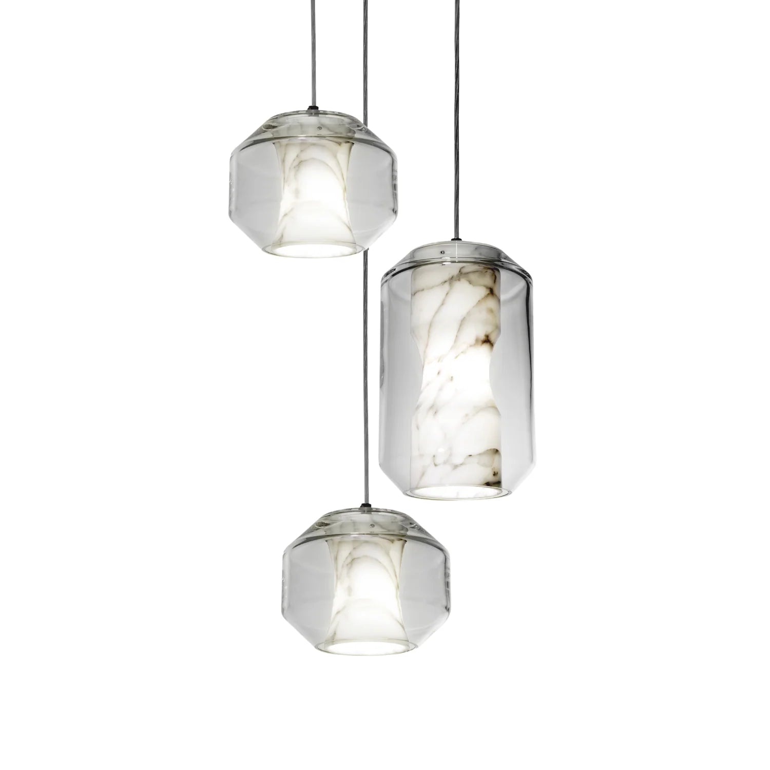 Lampa wisząca 3-punktowa CHAMBER marmur