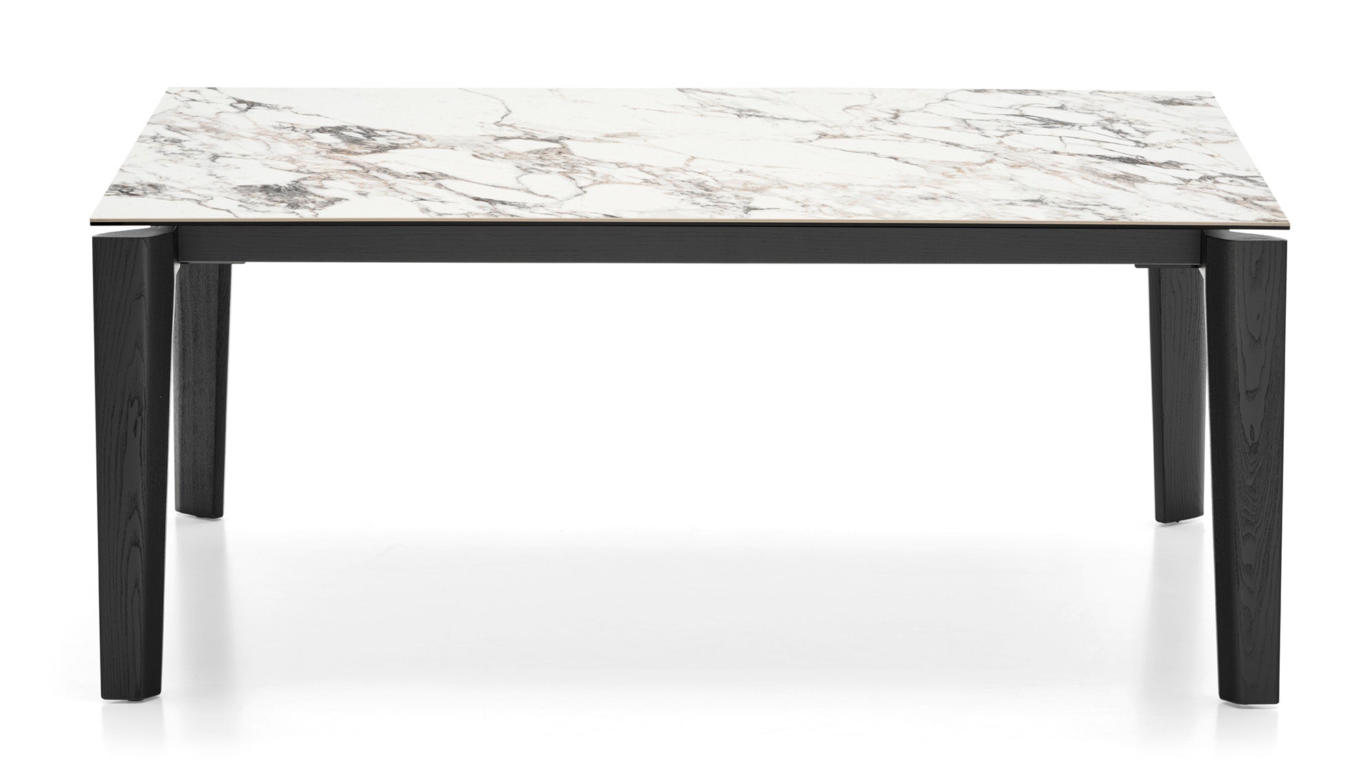 Extendable table DOGMA with white top and black base