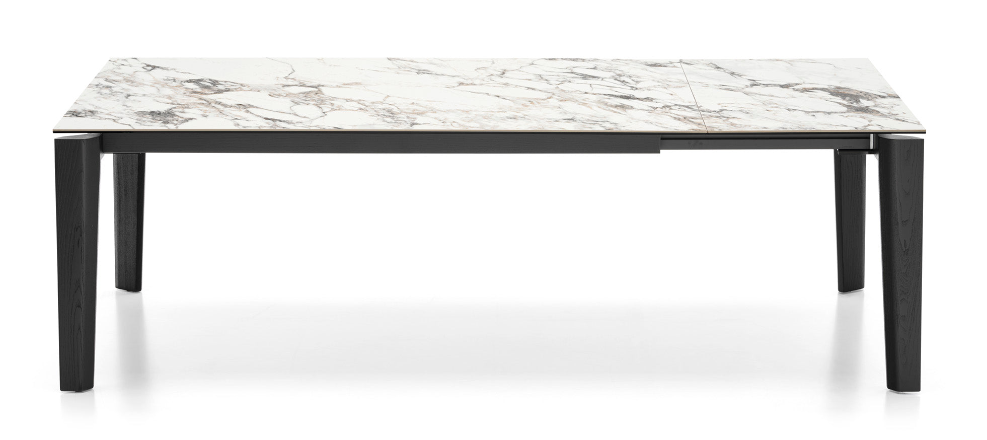 Extendable table DOGMA with white top and black base