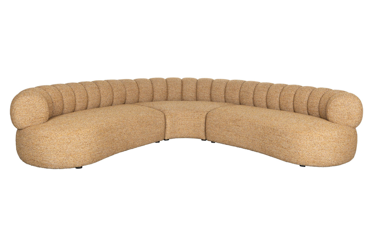 Halbrundes Sofa DUVANE braun meliert