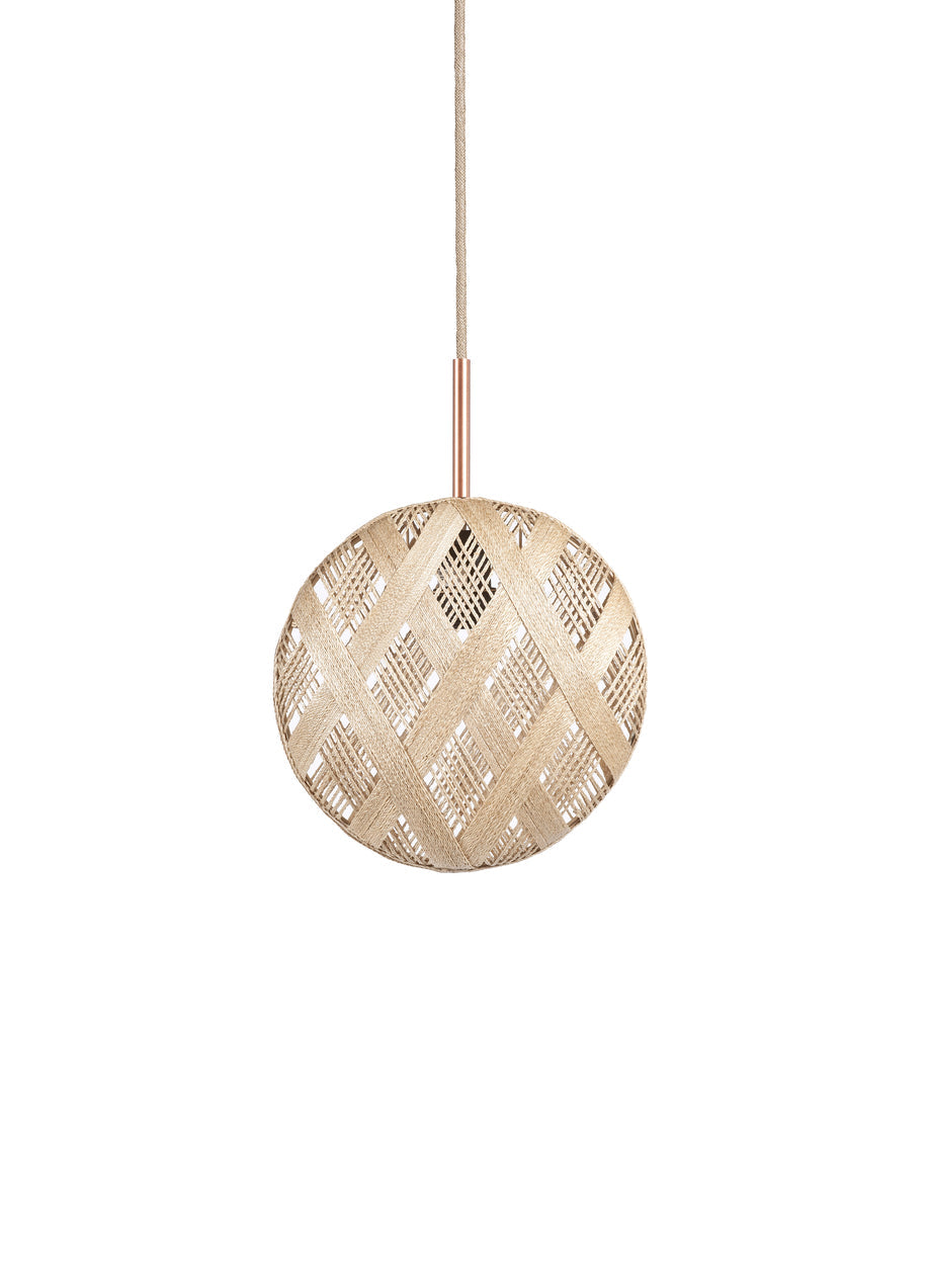 Hanging Lampe Chanpen Diamant Beige