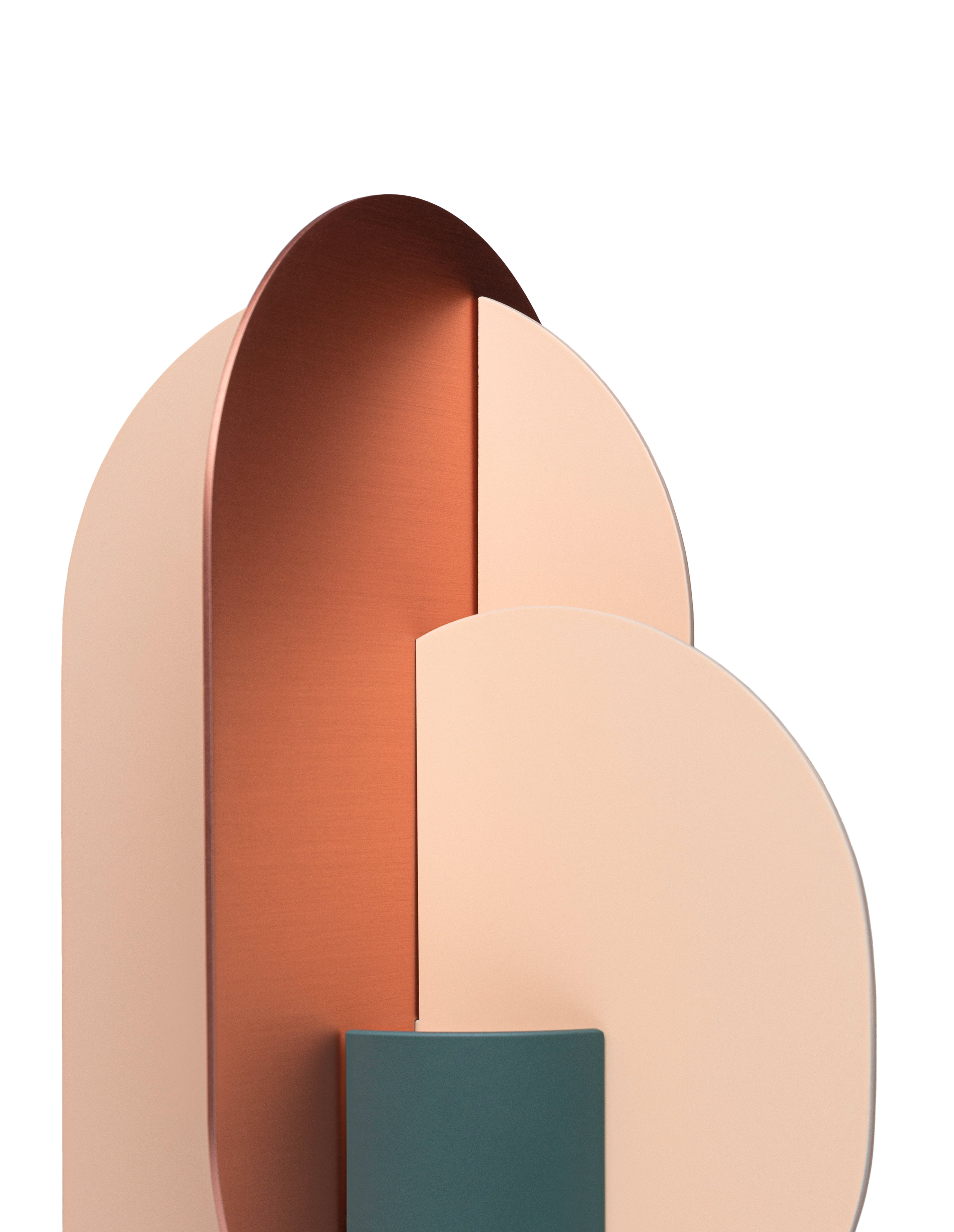 EKSTER vase in green with powder pink and copper