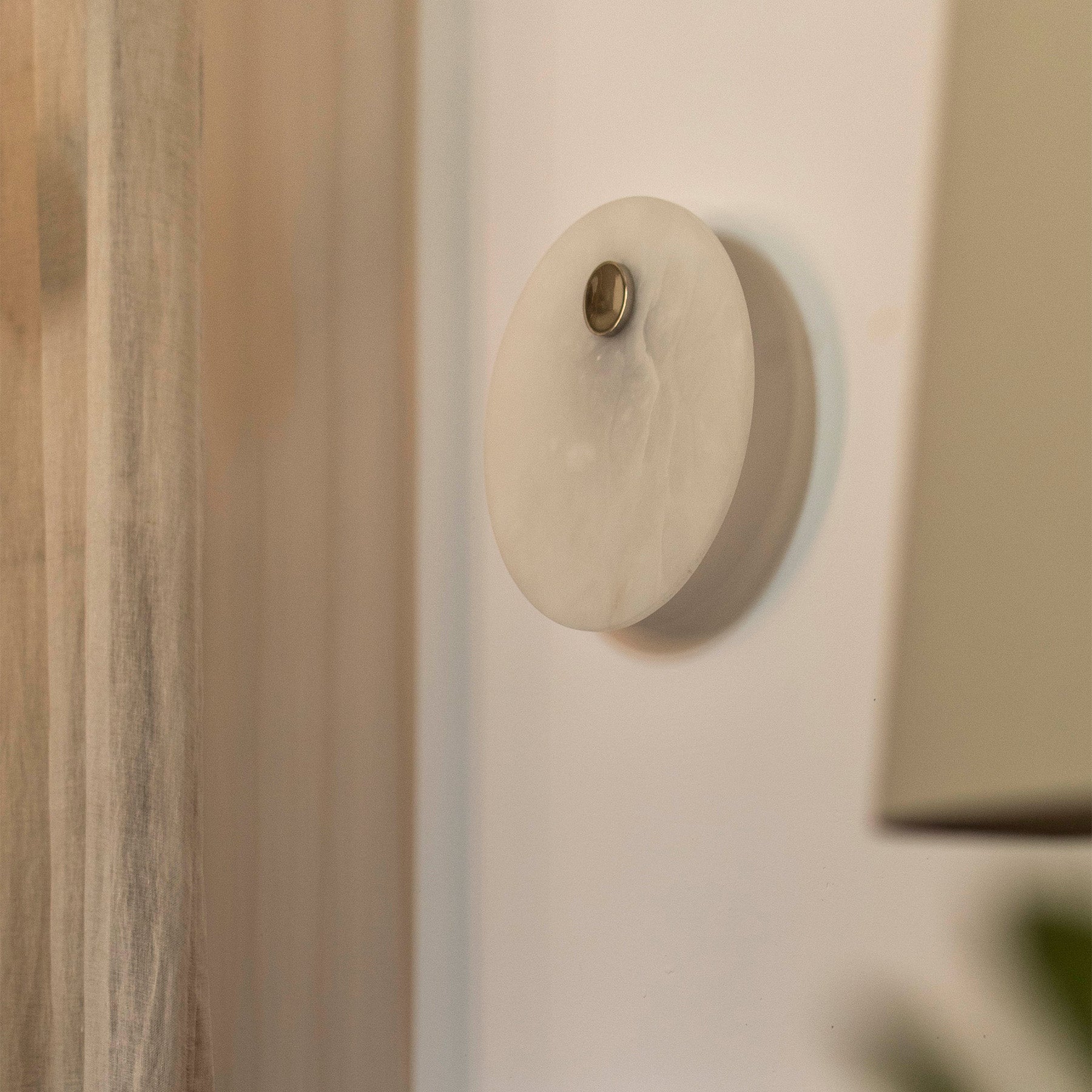 Wandleuchte alabaster EOS nickel [Julia]