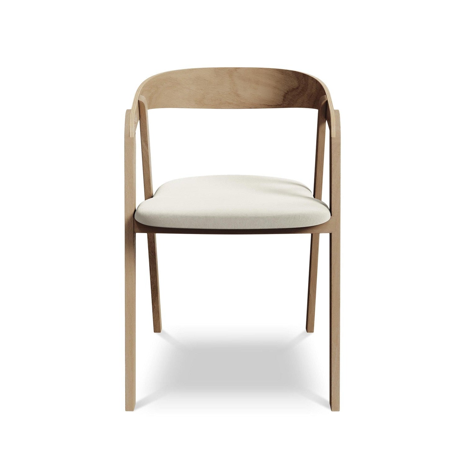 Velvet Chair ERIKA Light Beige with Beech Base