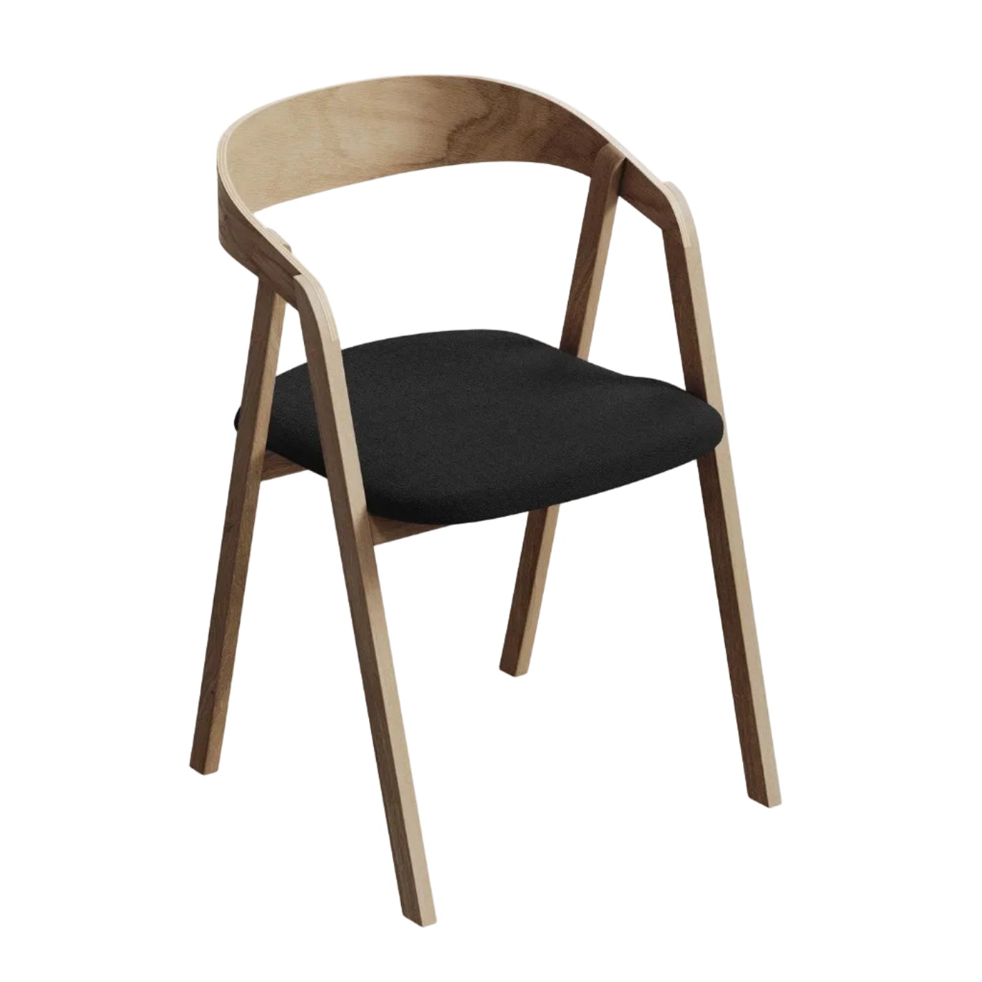 ERIKA Chair in Black with Beech Base