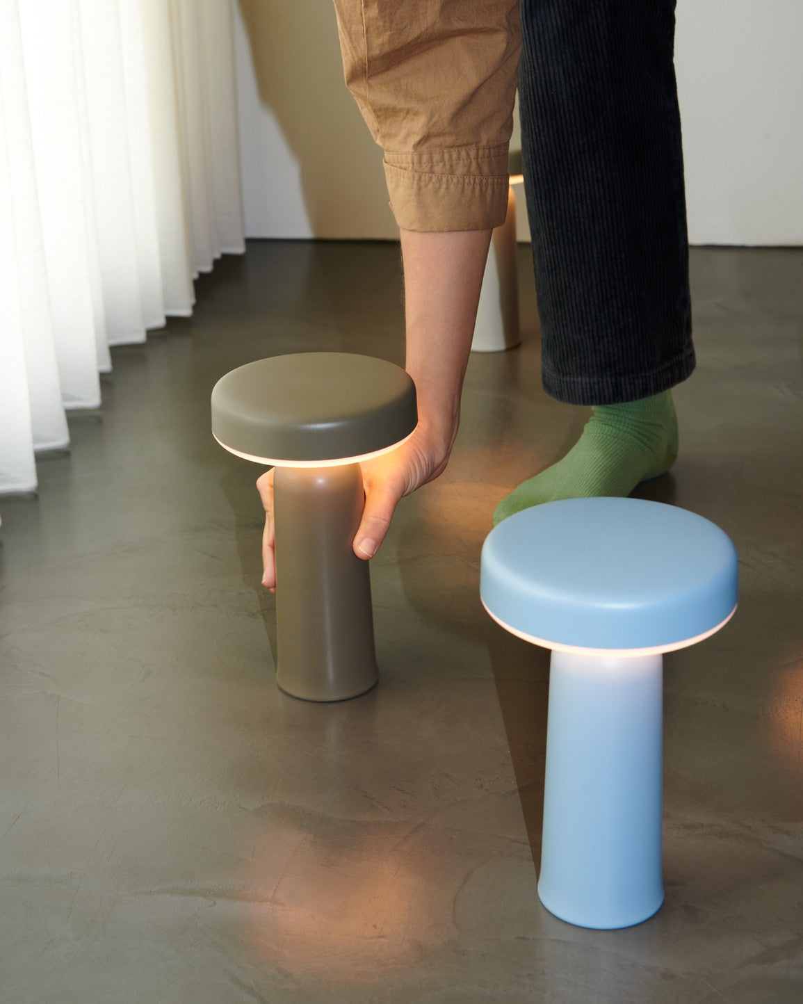 Tragbare Außenlampe EASE himmelblau