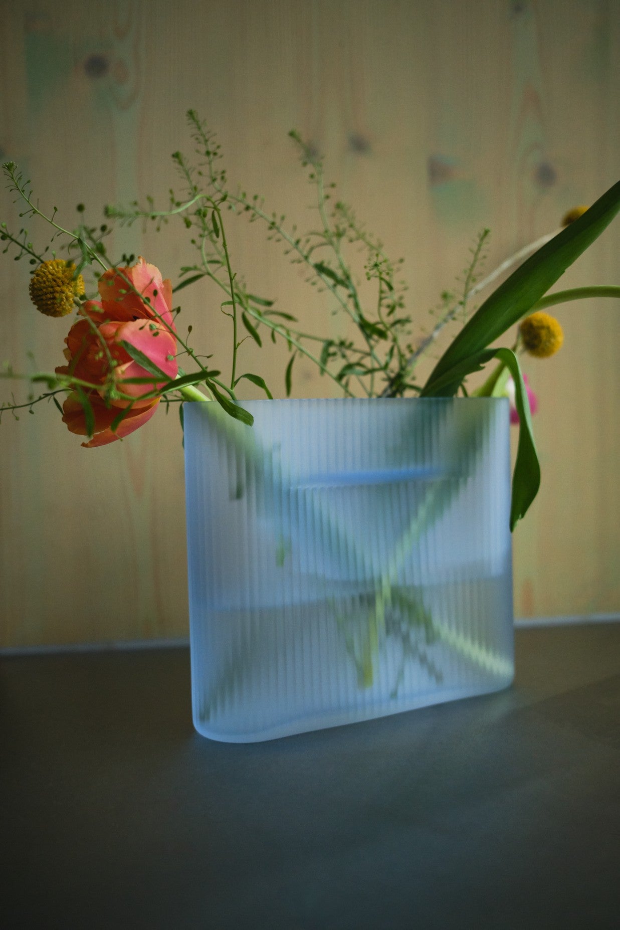 Ridge Blue Vase
