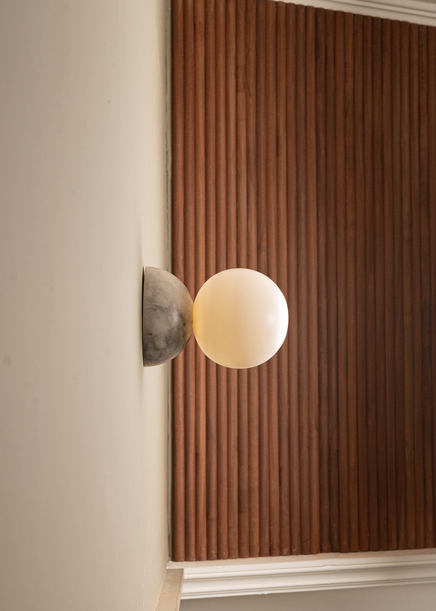 Wall lamp EKLIPSO dark beige alabaster