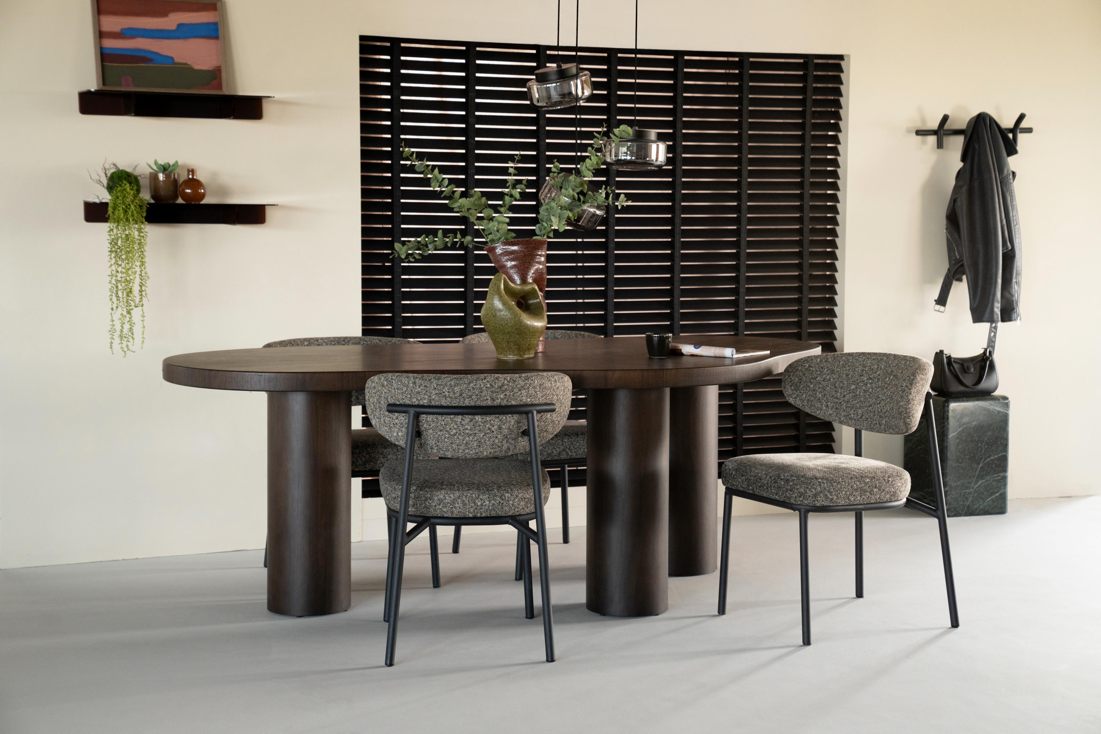 Tisch BOBBIE dunkles Nussfurnier