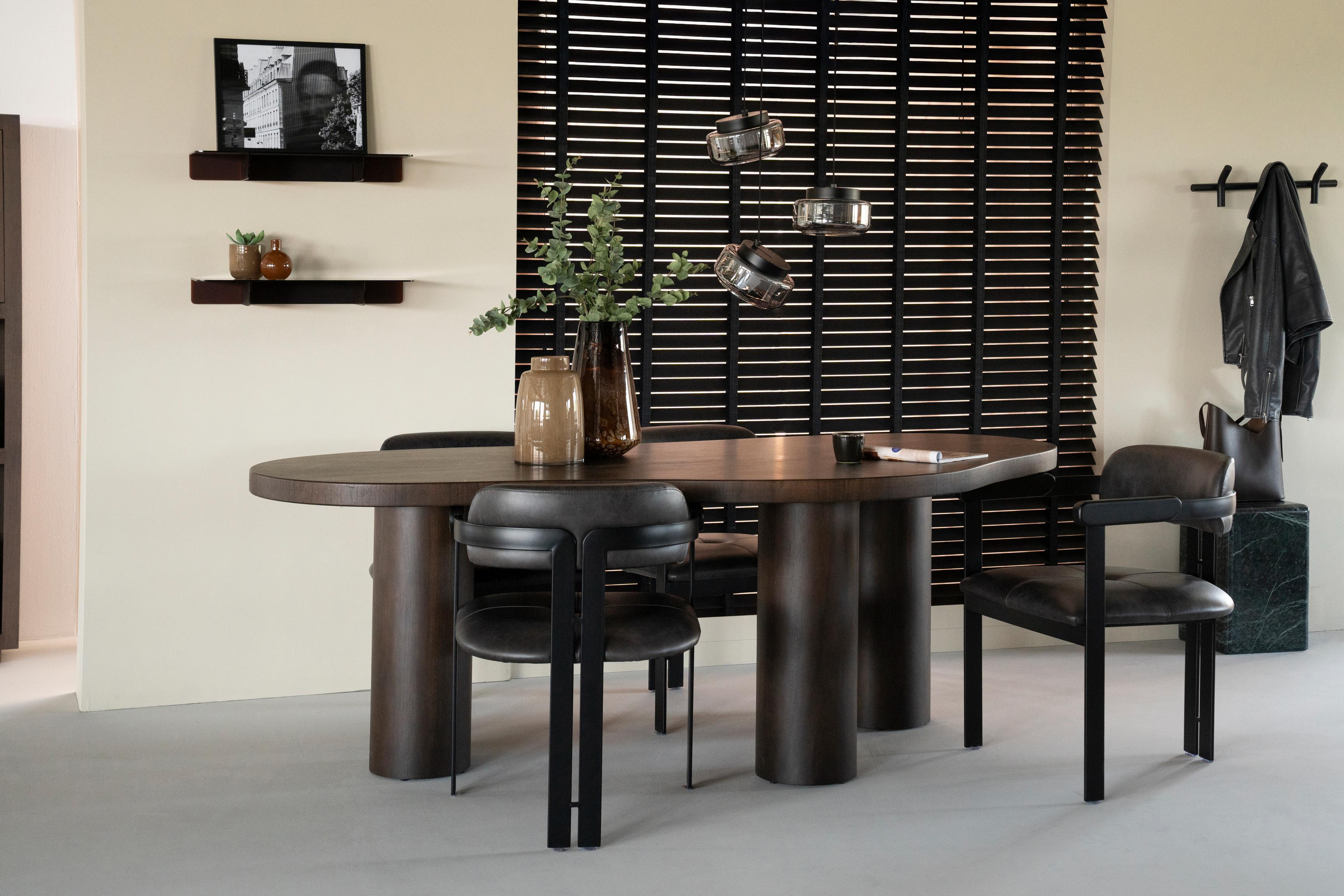 Tisch BOBBIE dunkles Nussfurnier