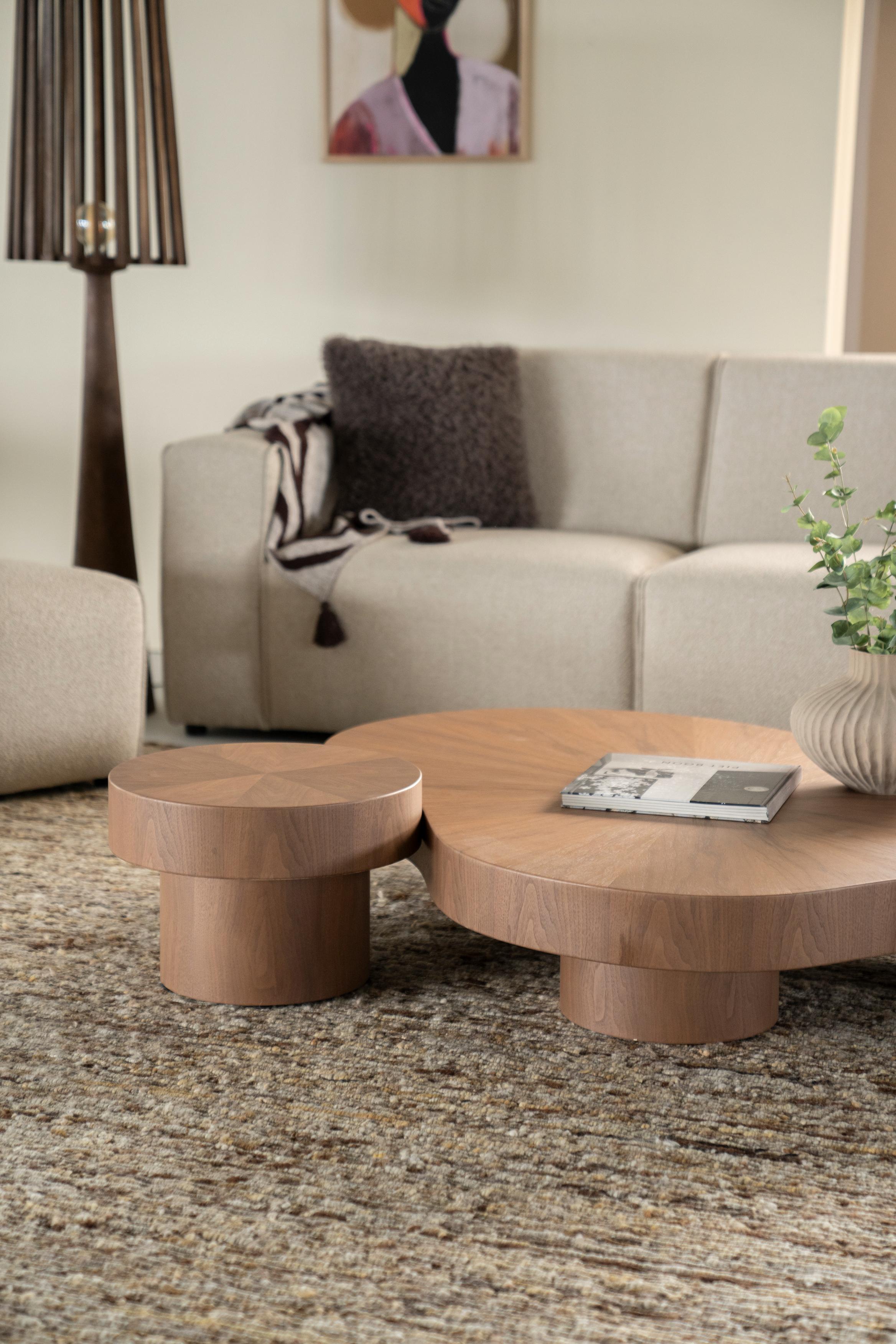 BOBBIE walnut veneer coffee table