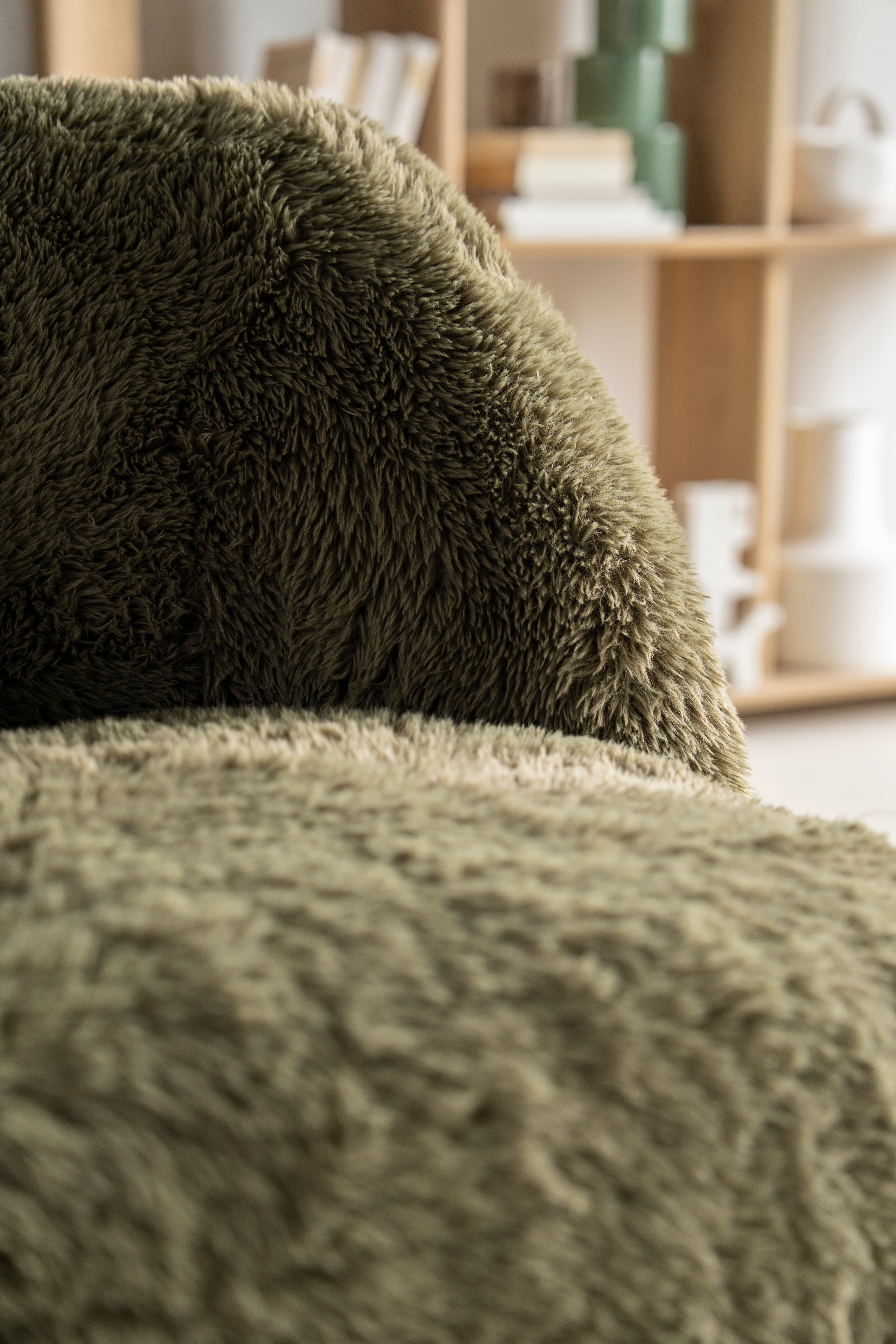 Sessel SAMSON pelzig grün