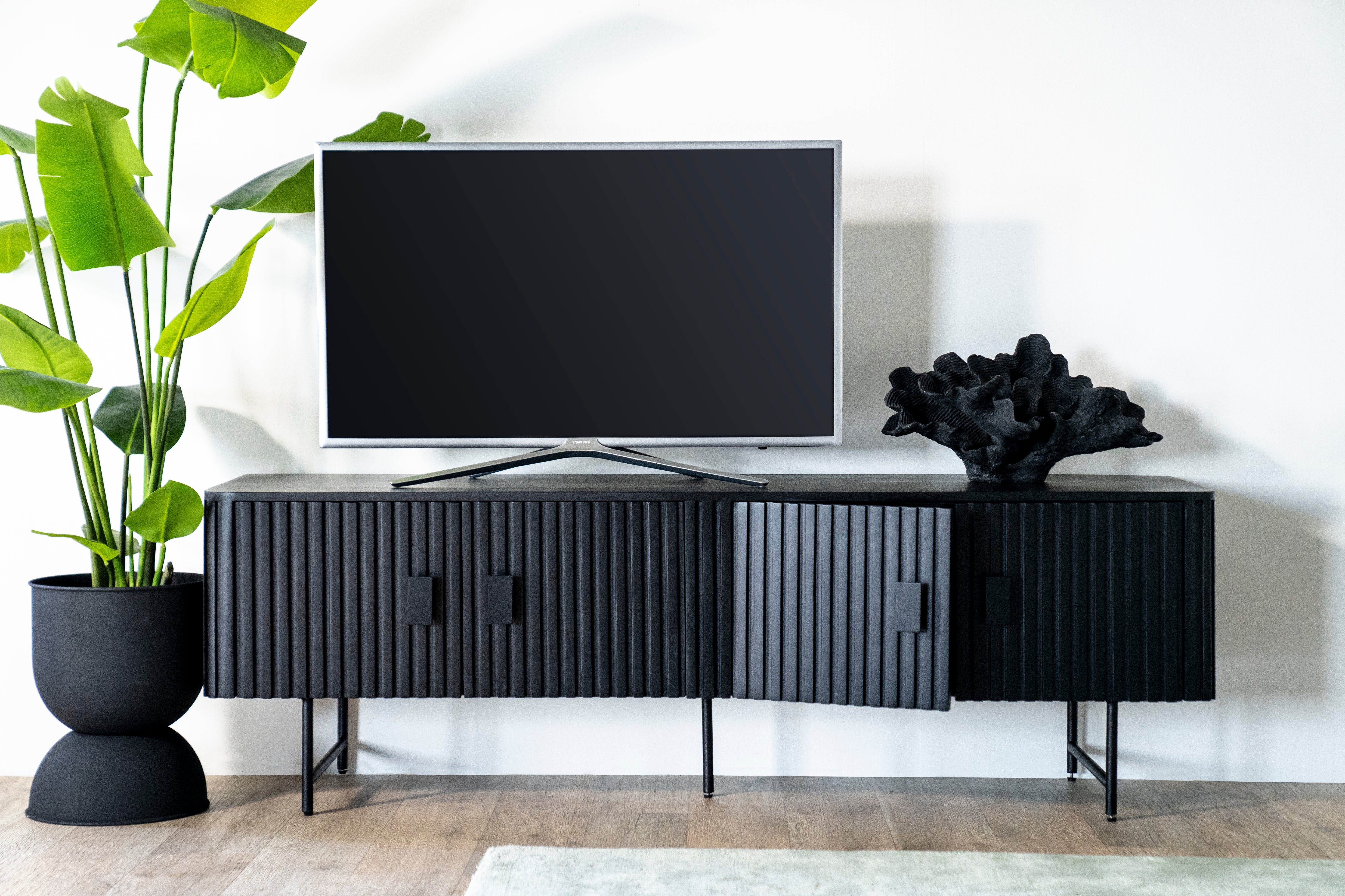 RTV cabinet REMI black mango wood