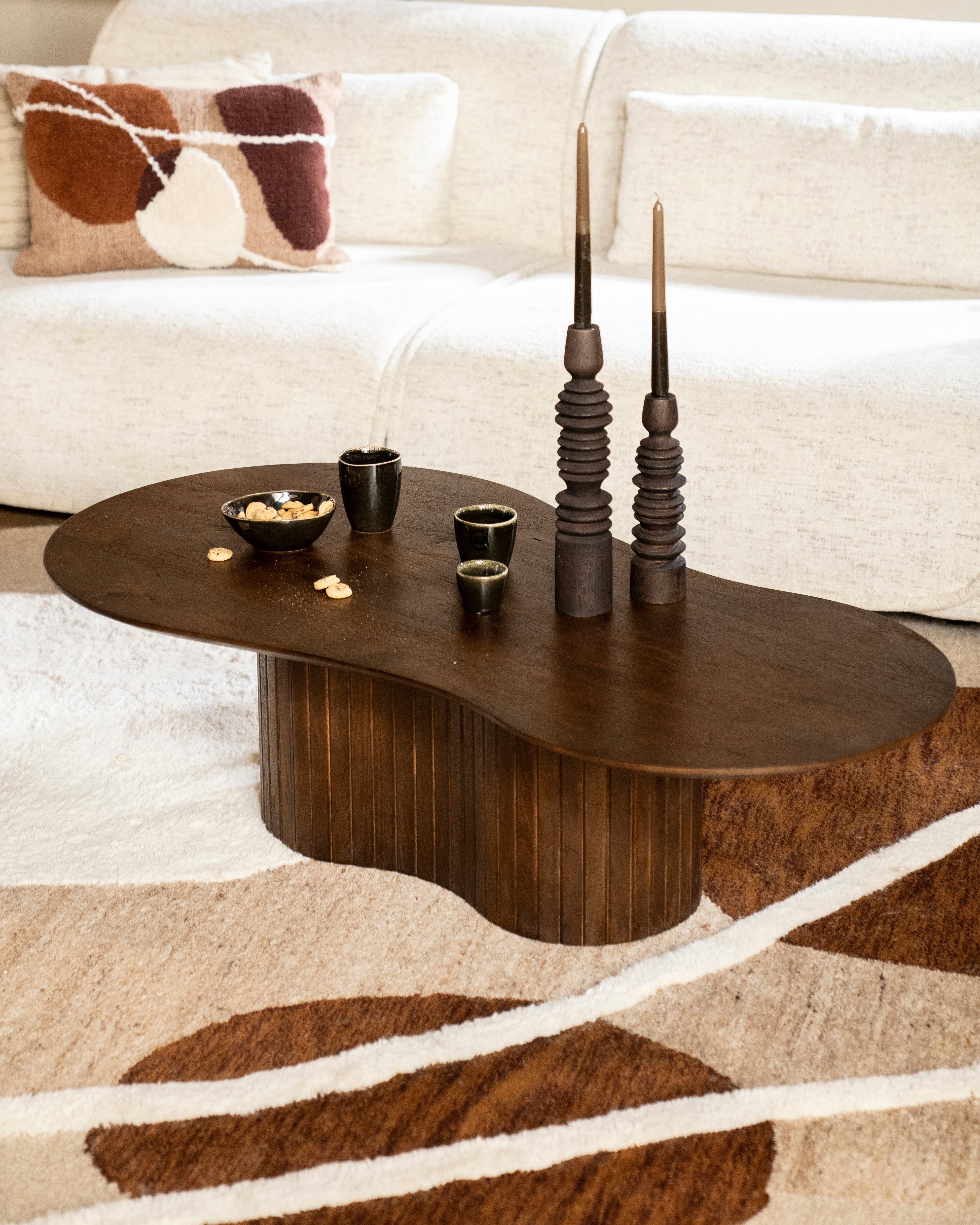 JORDY Coffee Table Dark Brown Mango Wood