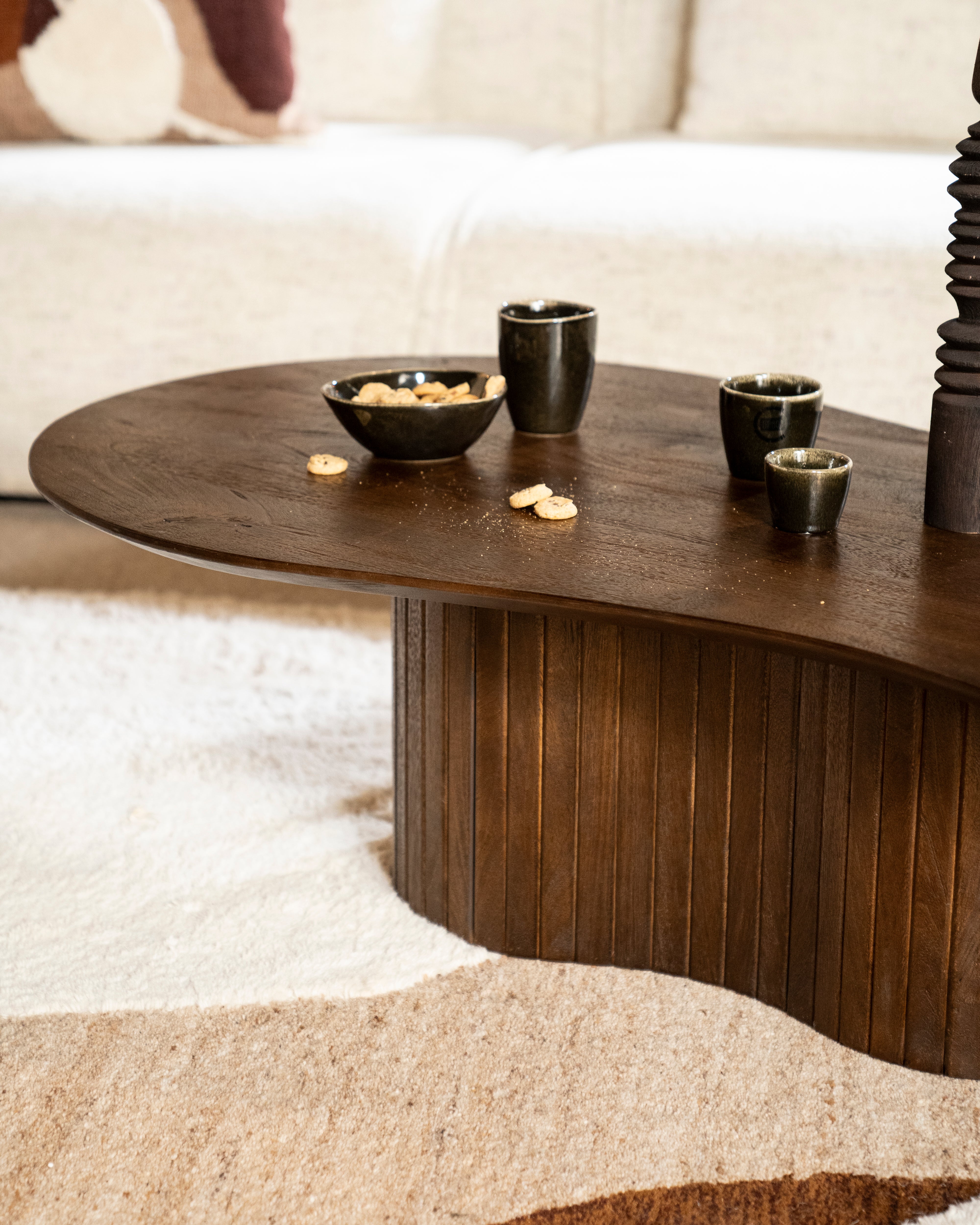 JORDY Coffee Table Dark Brown Mango Wood