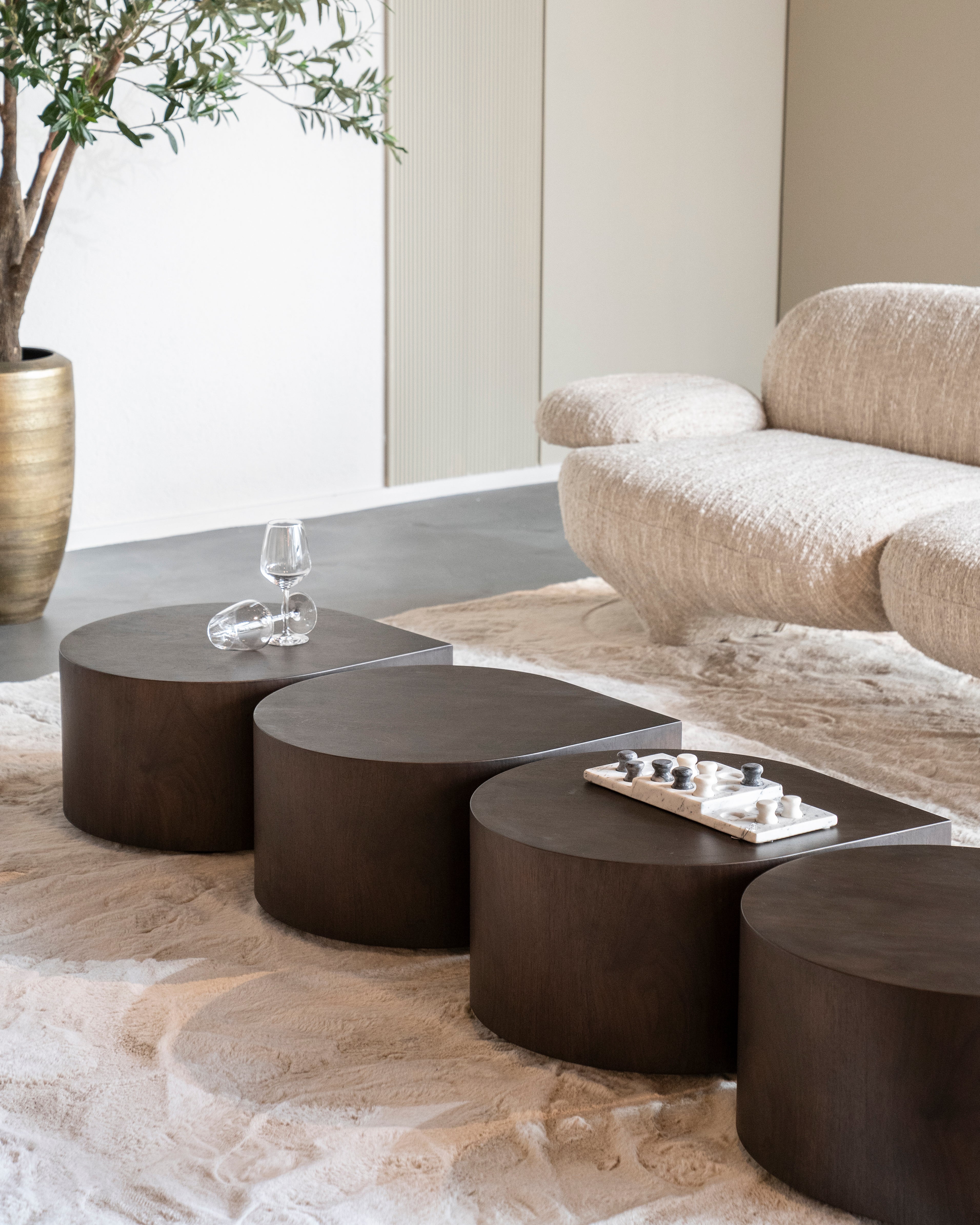 Couchtisch JULES dunkles Nussfurnier