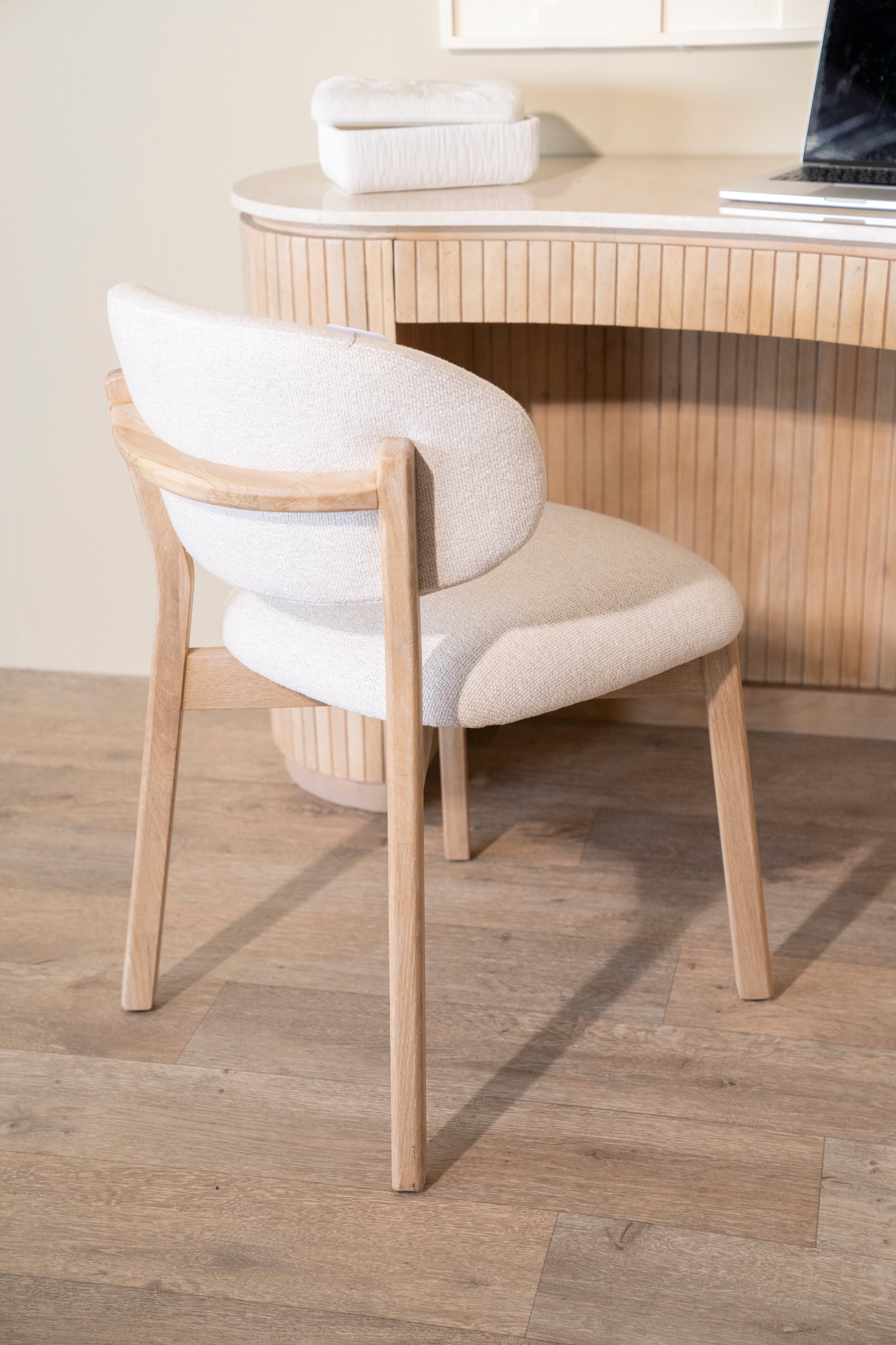 MIKKY Chair Beige with Oak Base