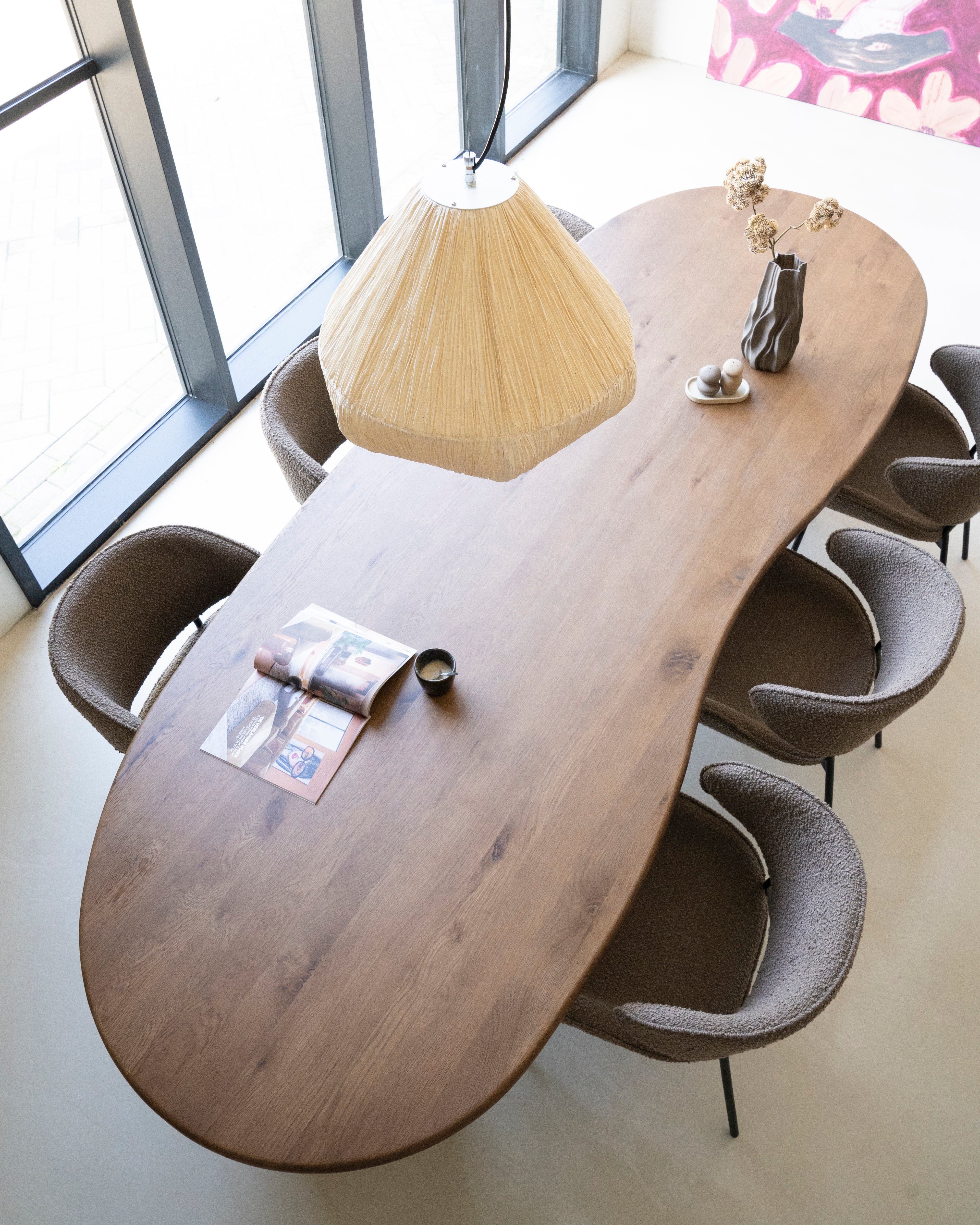 Oval table JOSH dark oak wood