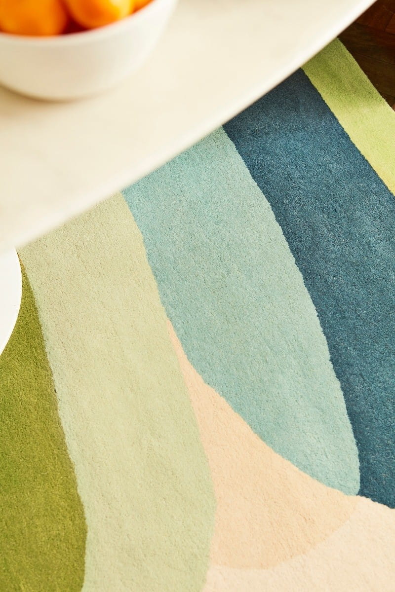 ELLIPTIC EMERALD Teppich beige-grün