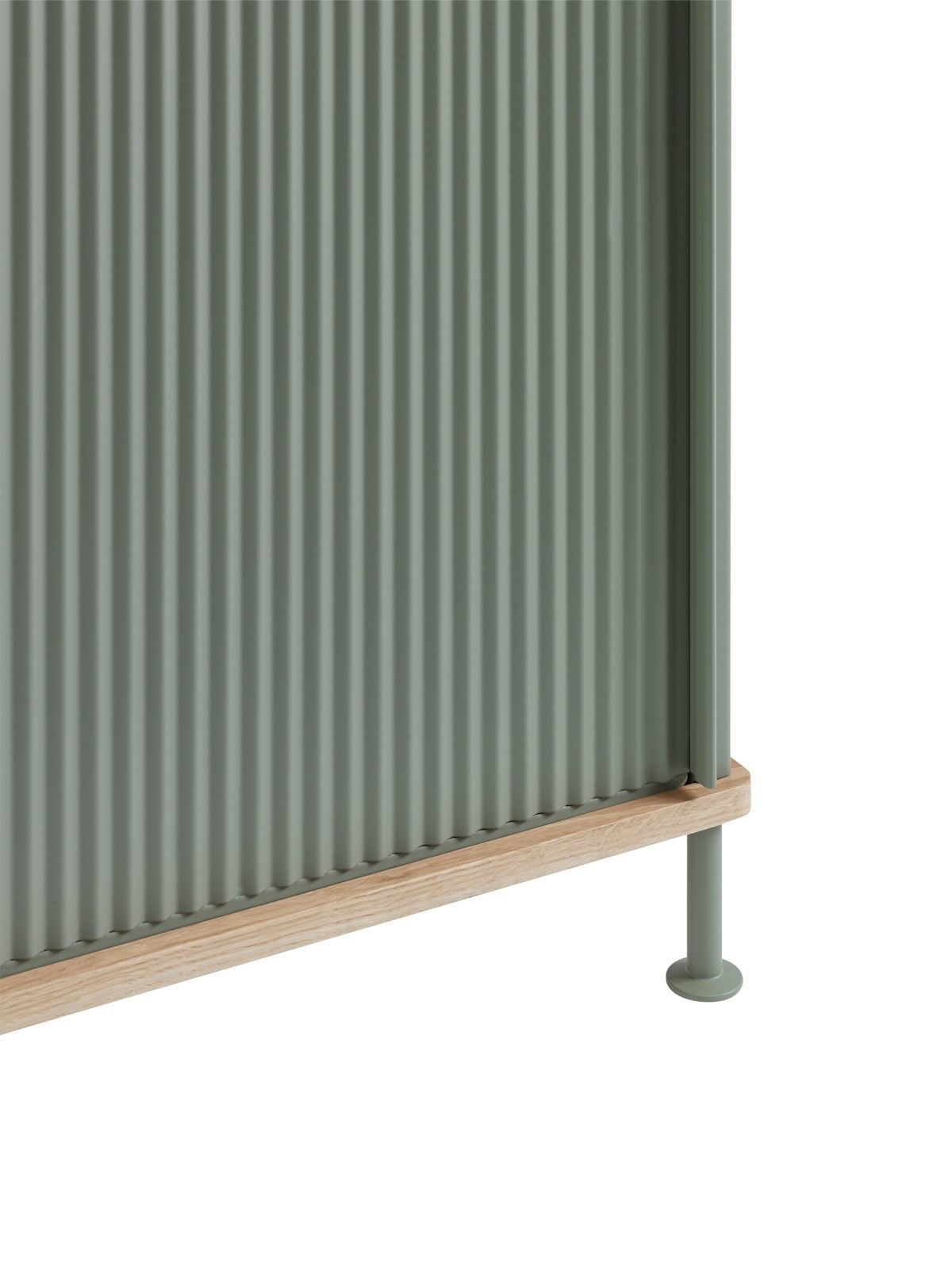 ENFOLD Cabinet Dirty Green with Oak Top