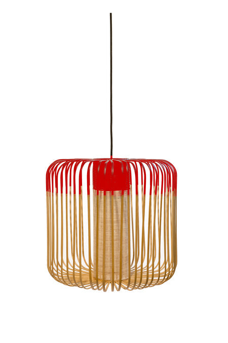 Bamboo hanging lamp red