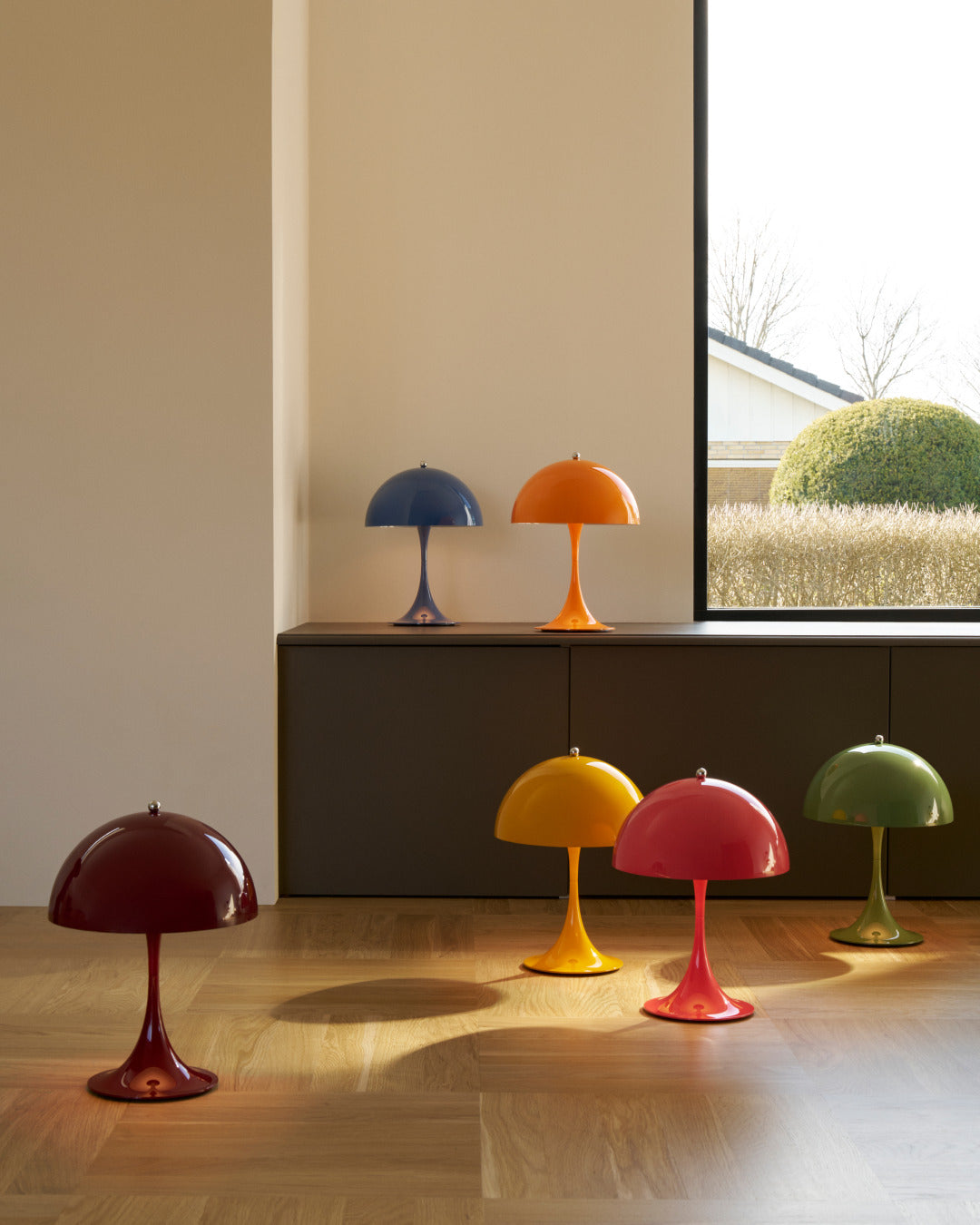 Tragbare Lampe PANTHELLA 250 burgunderrot