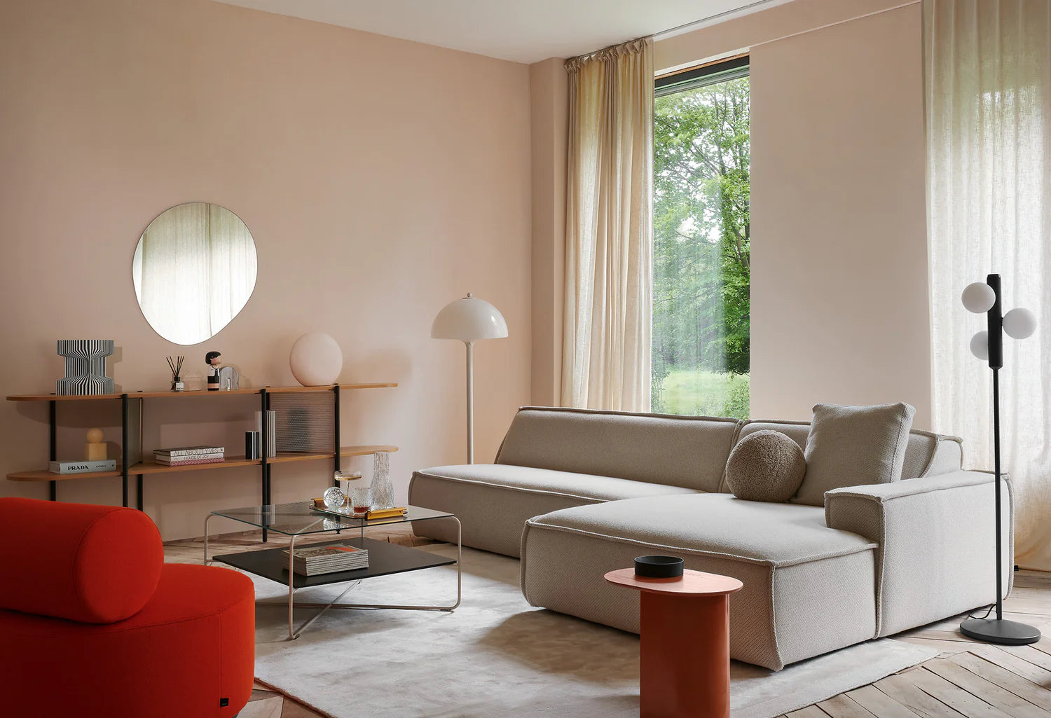 Stehlampe KAKTEE beige