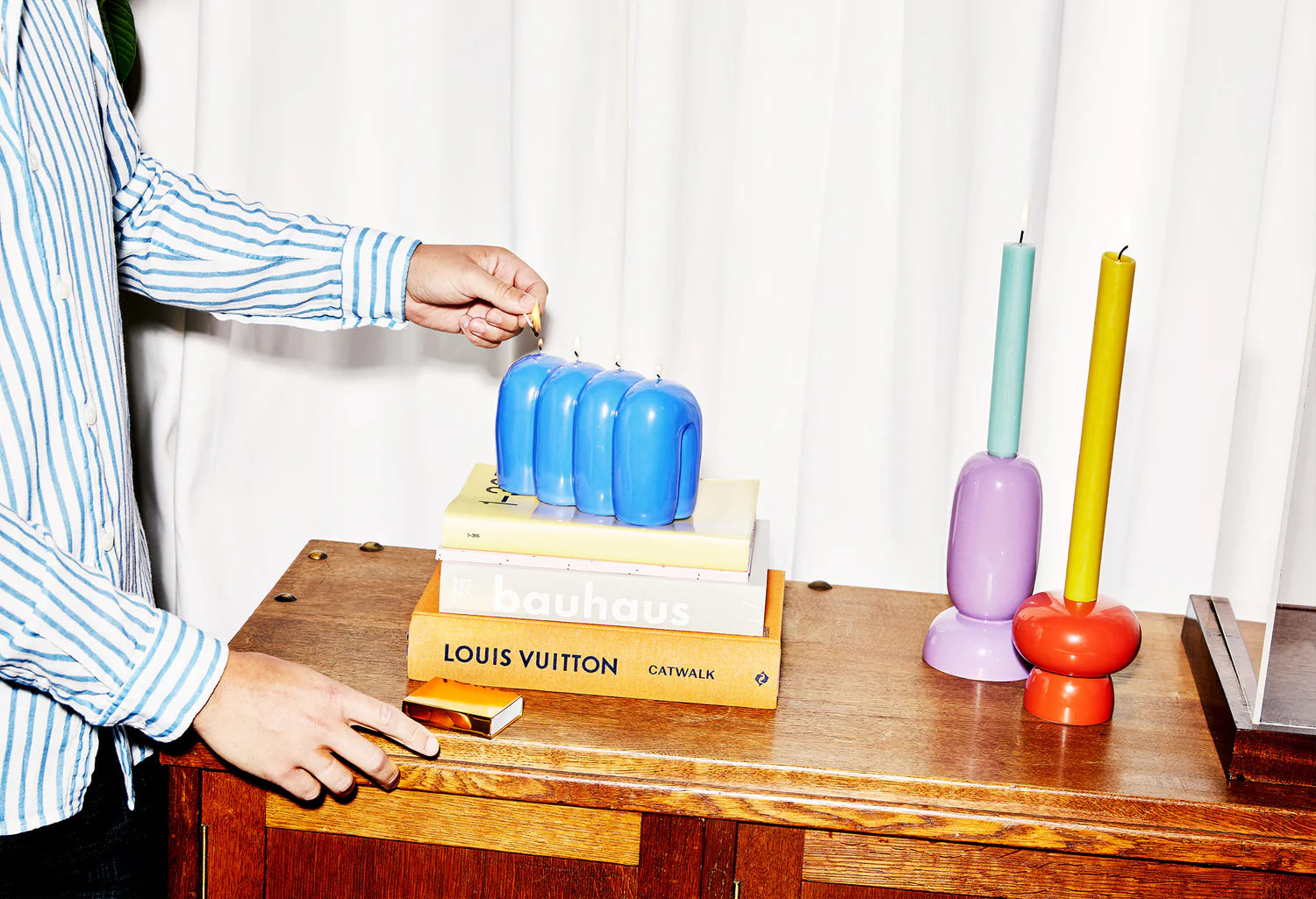 Kerzenhalter KOBUS braun