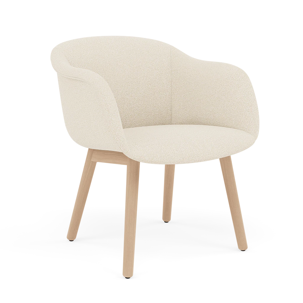 Personalisierbarer FIBER SOFT Stuhl mit Holzgestell