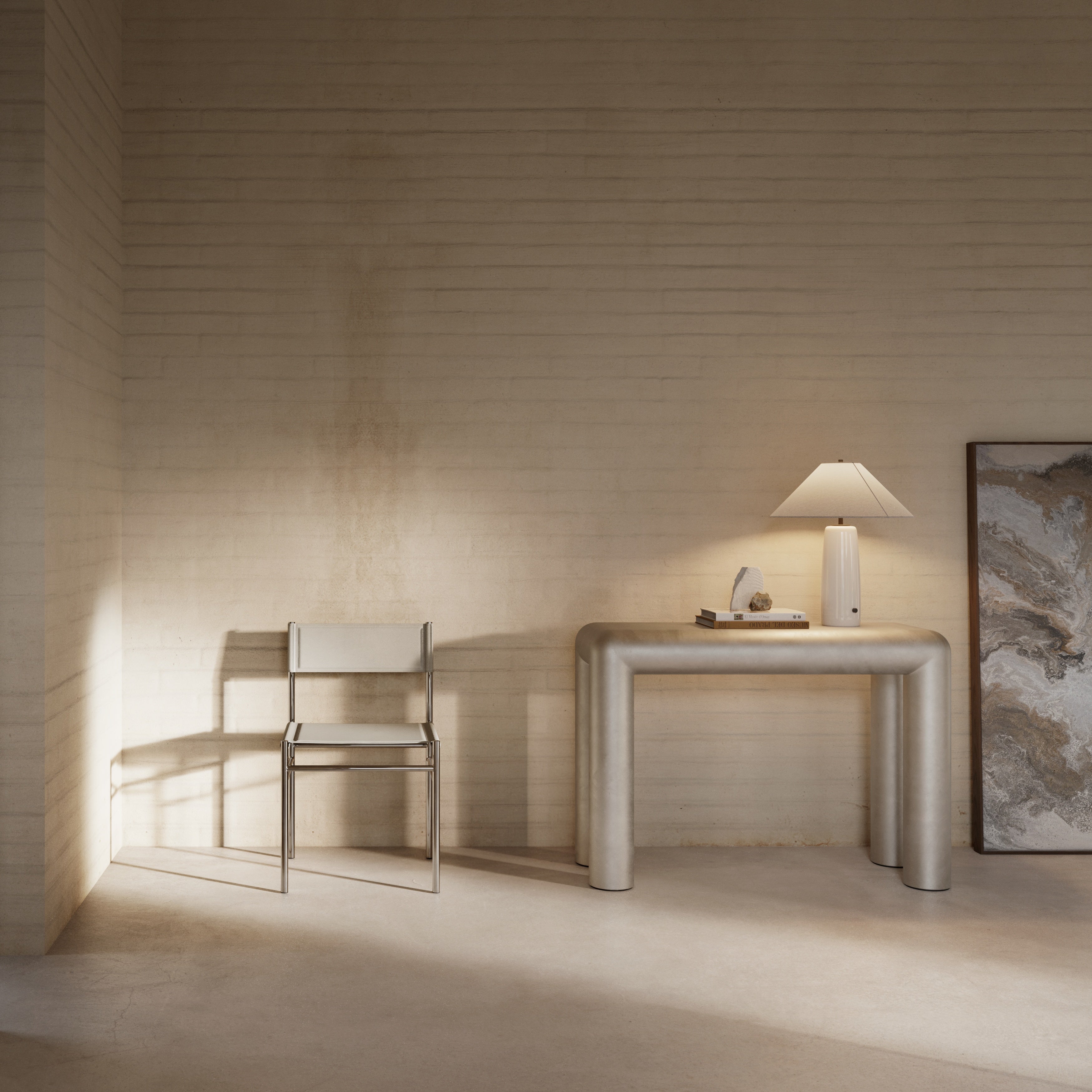 Konsolentisch CUBIO in hellem Beige