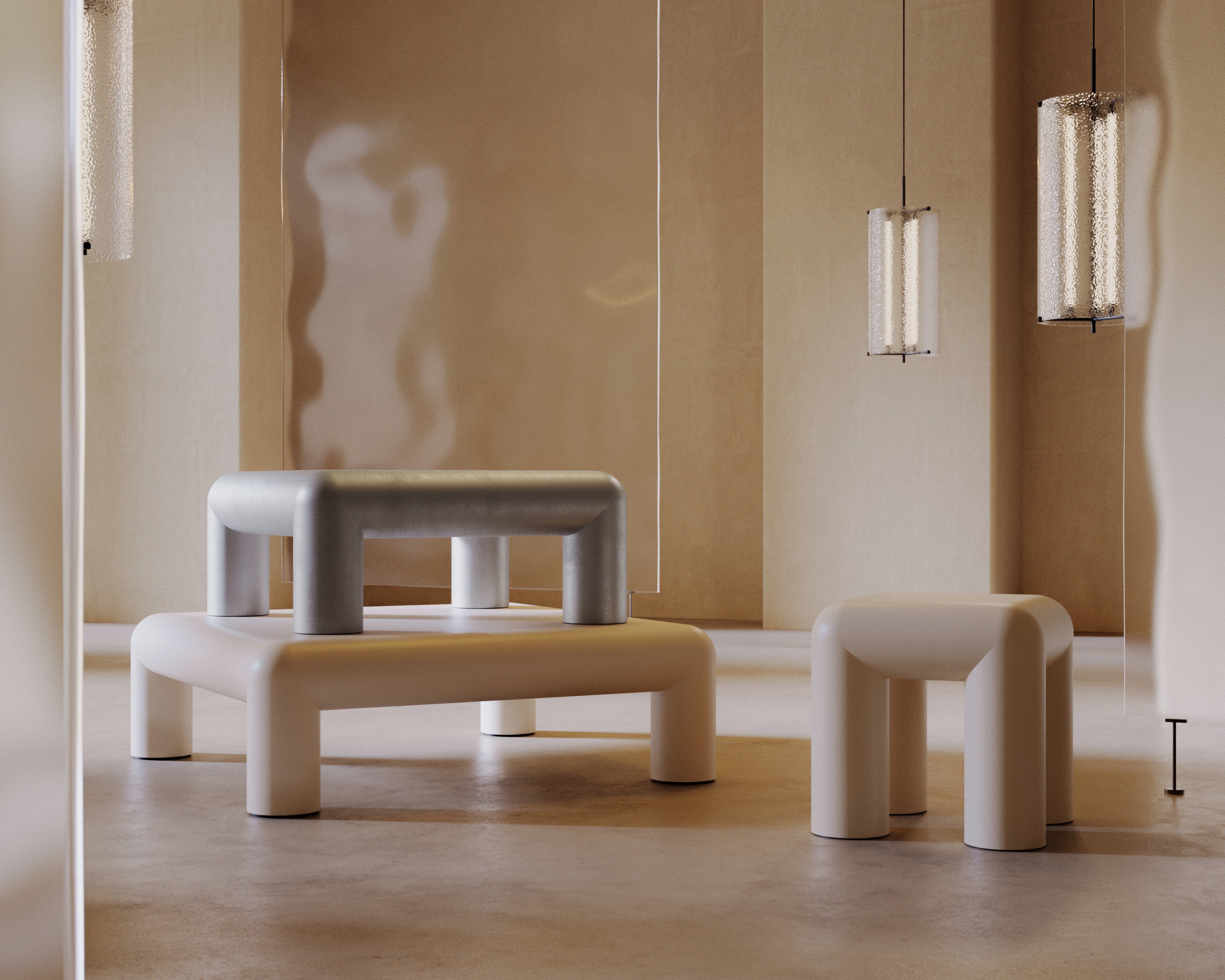 Couchtisch CUBIO hellbeige