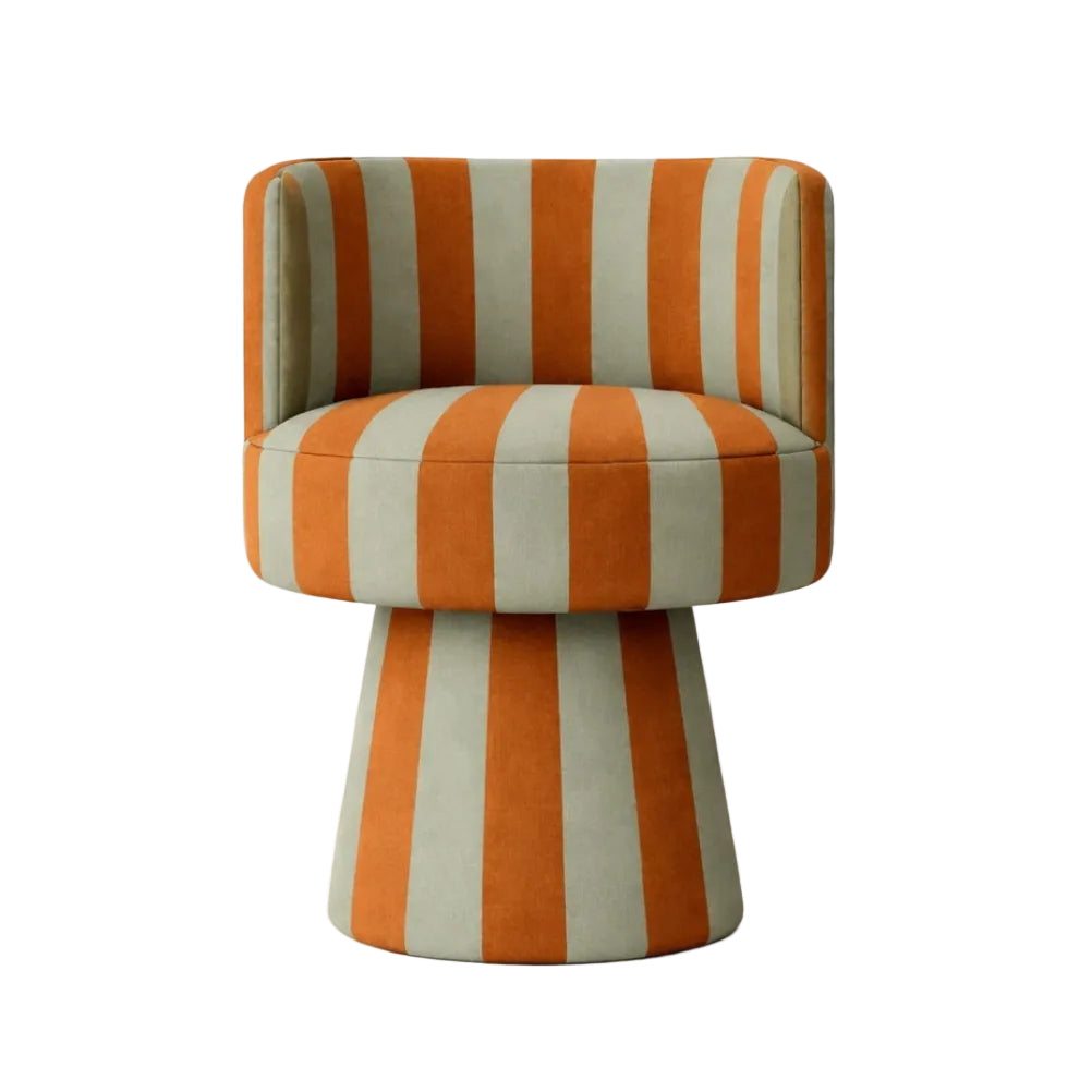 Drehstuhl LINEA SOFT in Orange mit Grau-Beige