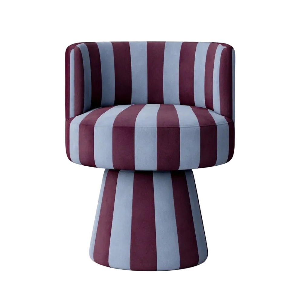 Drehstuhl LINEA SOFT in Violett mit Blau