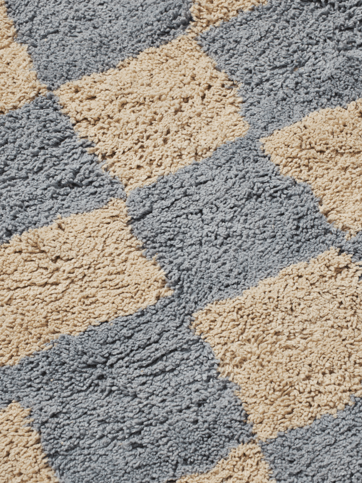 Teppich MARA blau mit sandfarbenem