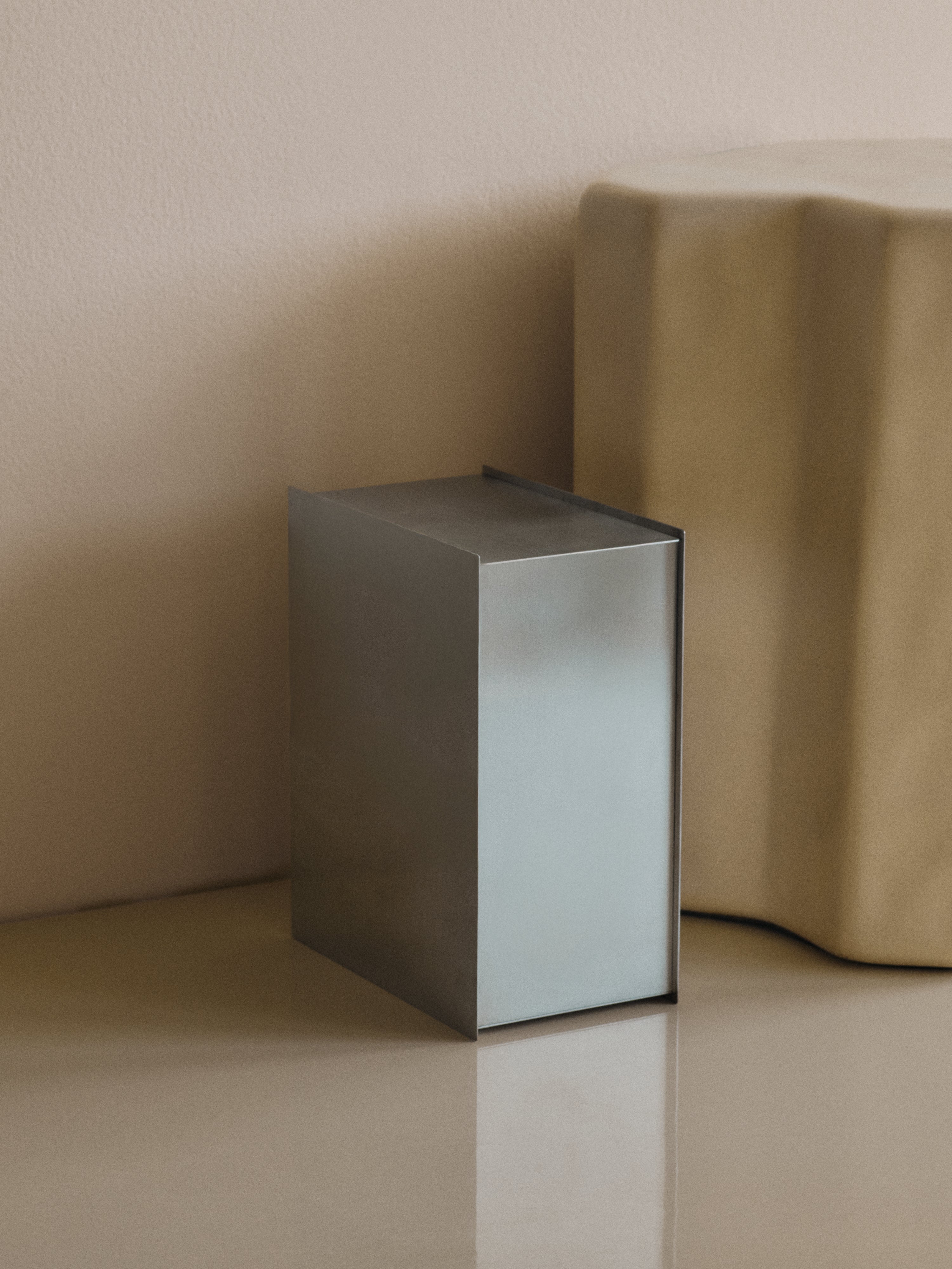 SAMA brushed steel trash can