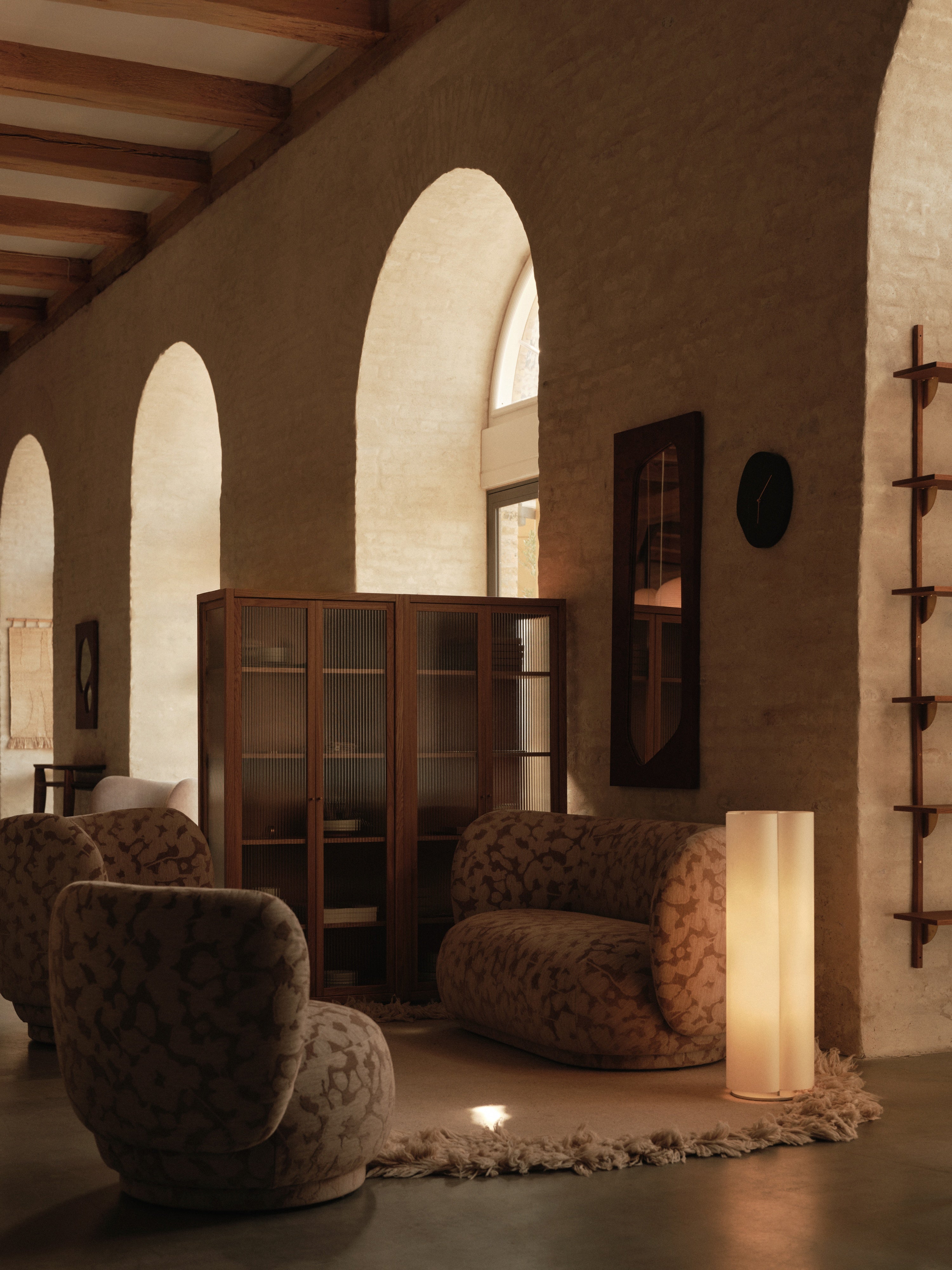 Drehstuhl RICO PICCOLO LOUNGE Louisiana sandfarben mit gebrochenem Weiß