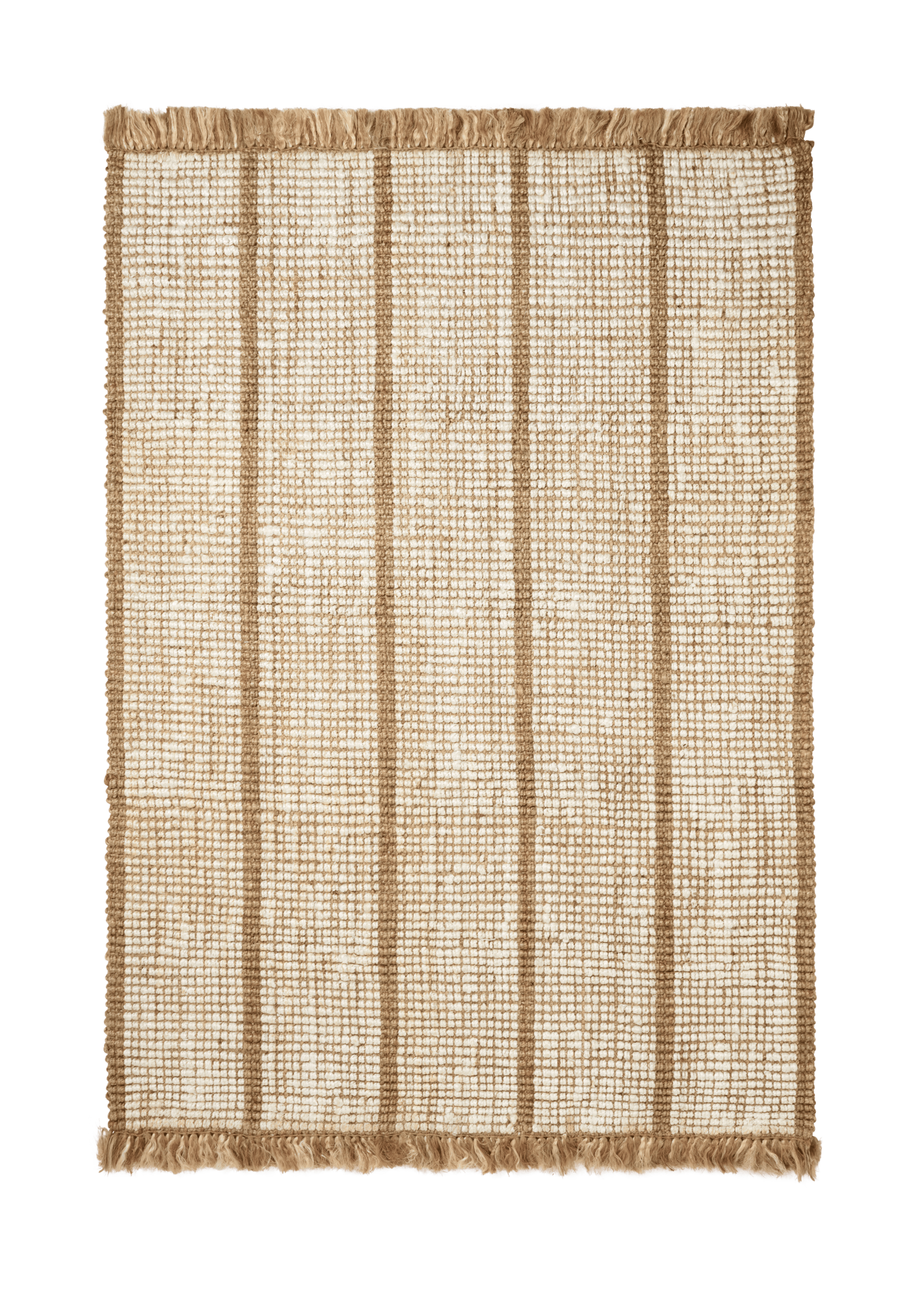ATHENS STRIPES cream rug with brown