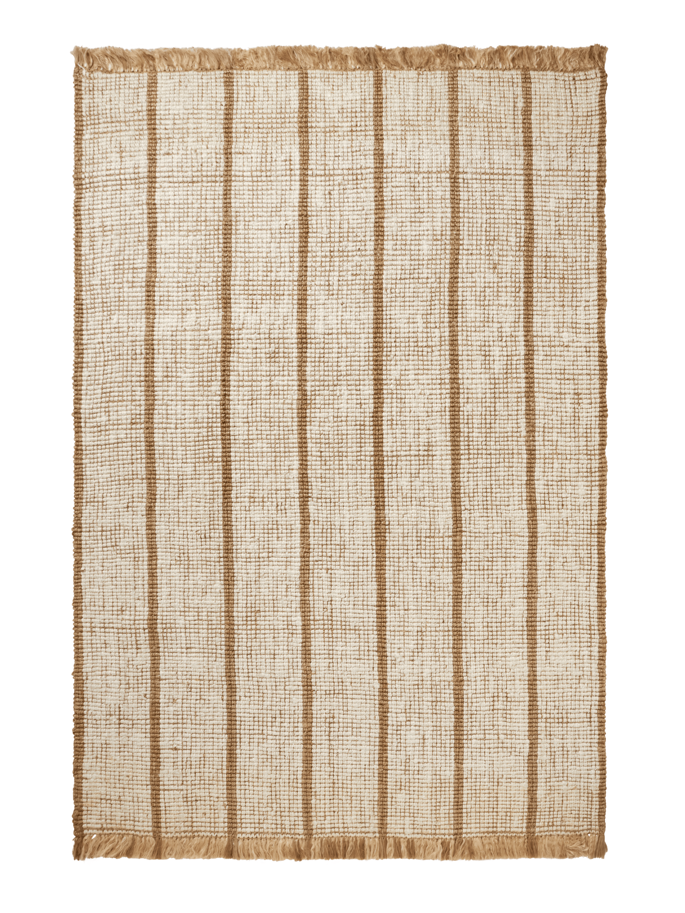 ATHENS STRIPES cream rug with brown