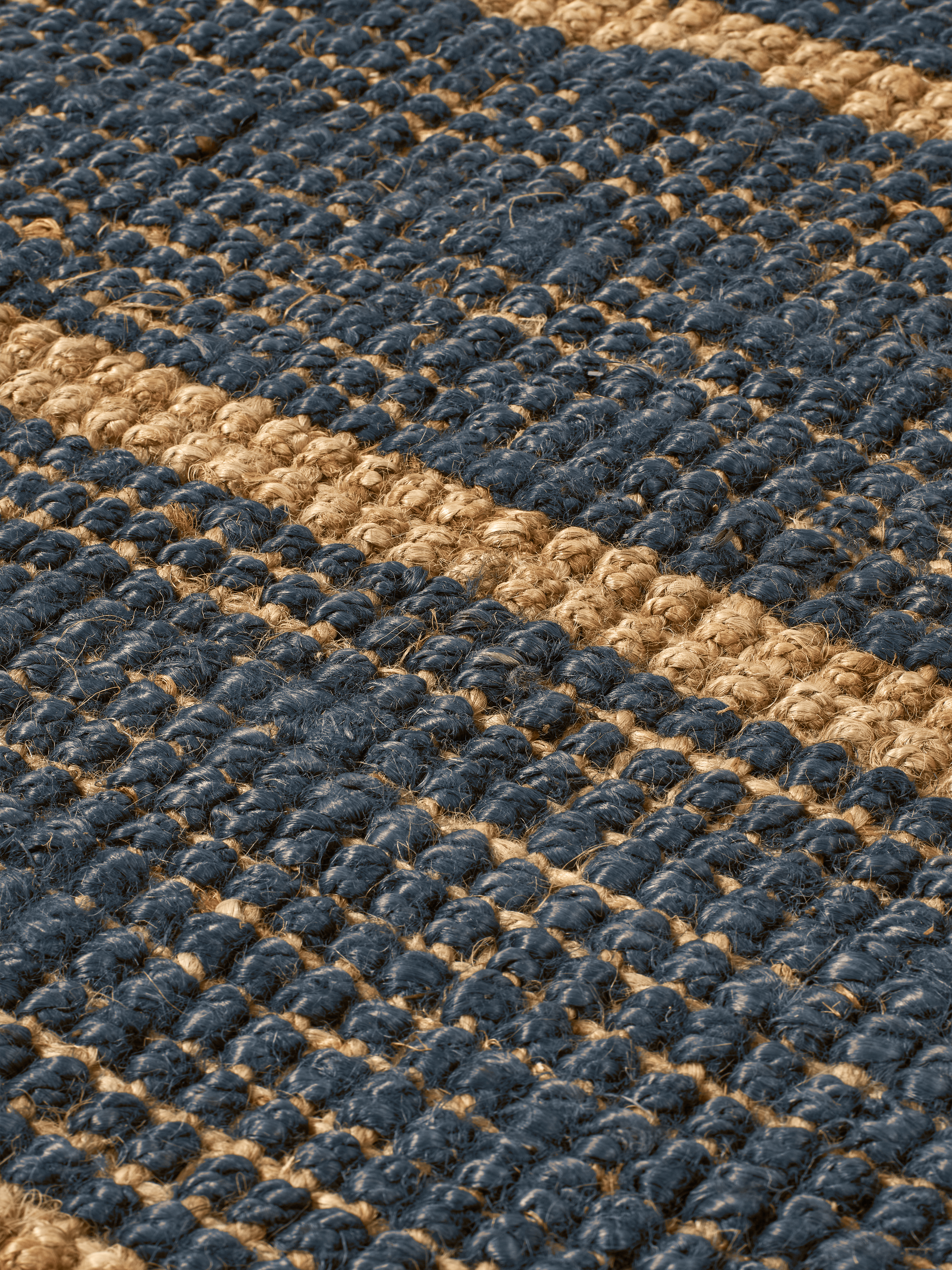 Teppich ATHENS STRIPES braun mit dunkelblau